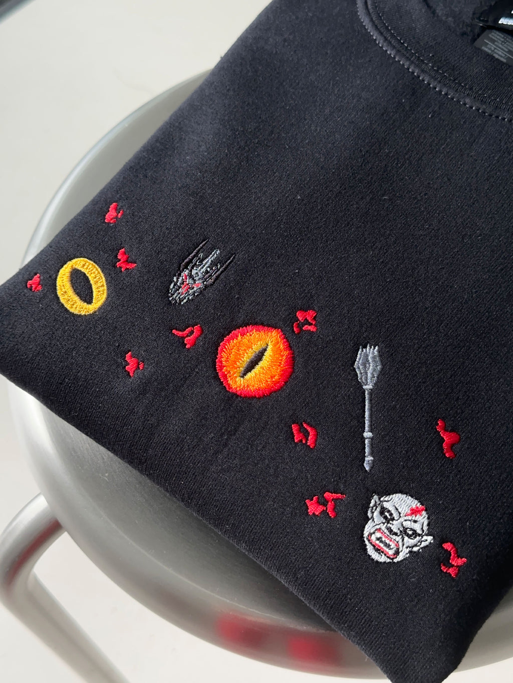 Dark Lord Sweatshirt, Dark Fantasy Embroidered Hoodie, Book Shirt, Bookish Merch, Book Lover Gift