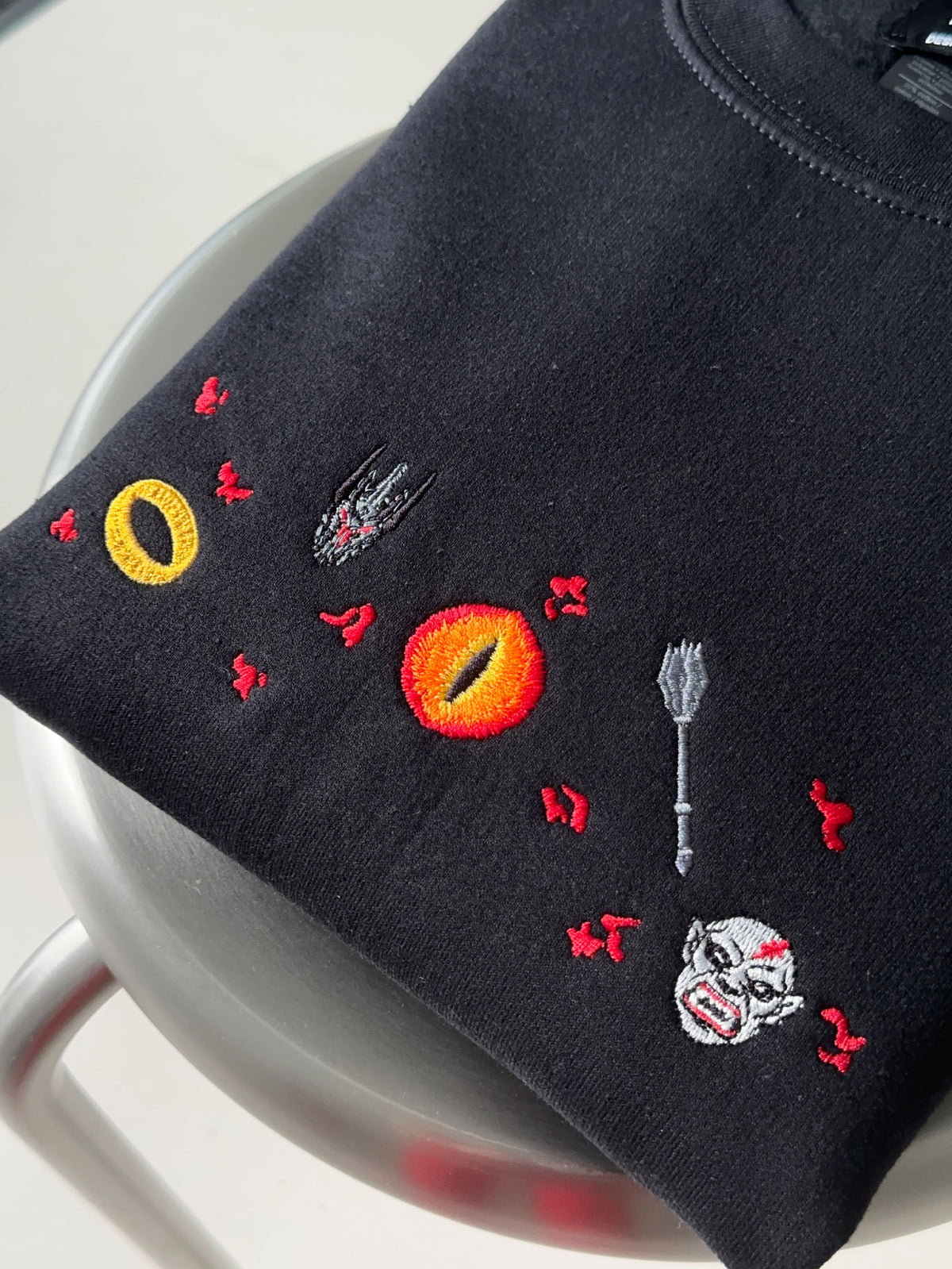 Dark Lord Sweatshirt, Dark Fantasy Embroidered Hoodie, Book Shirt, Bookish Merch, Book Lover Gift