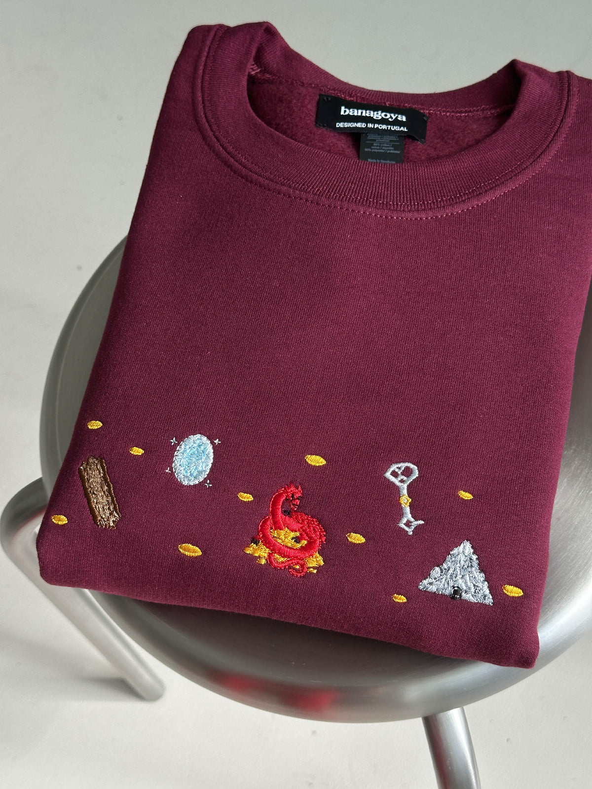 Dragon Sweatshirt, Dark Fantasy Embroidered Hoodie, Book Shirt, Bookish Merch, Book Lover Gift
