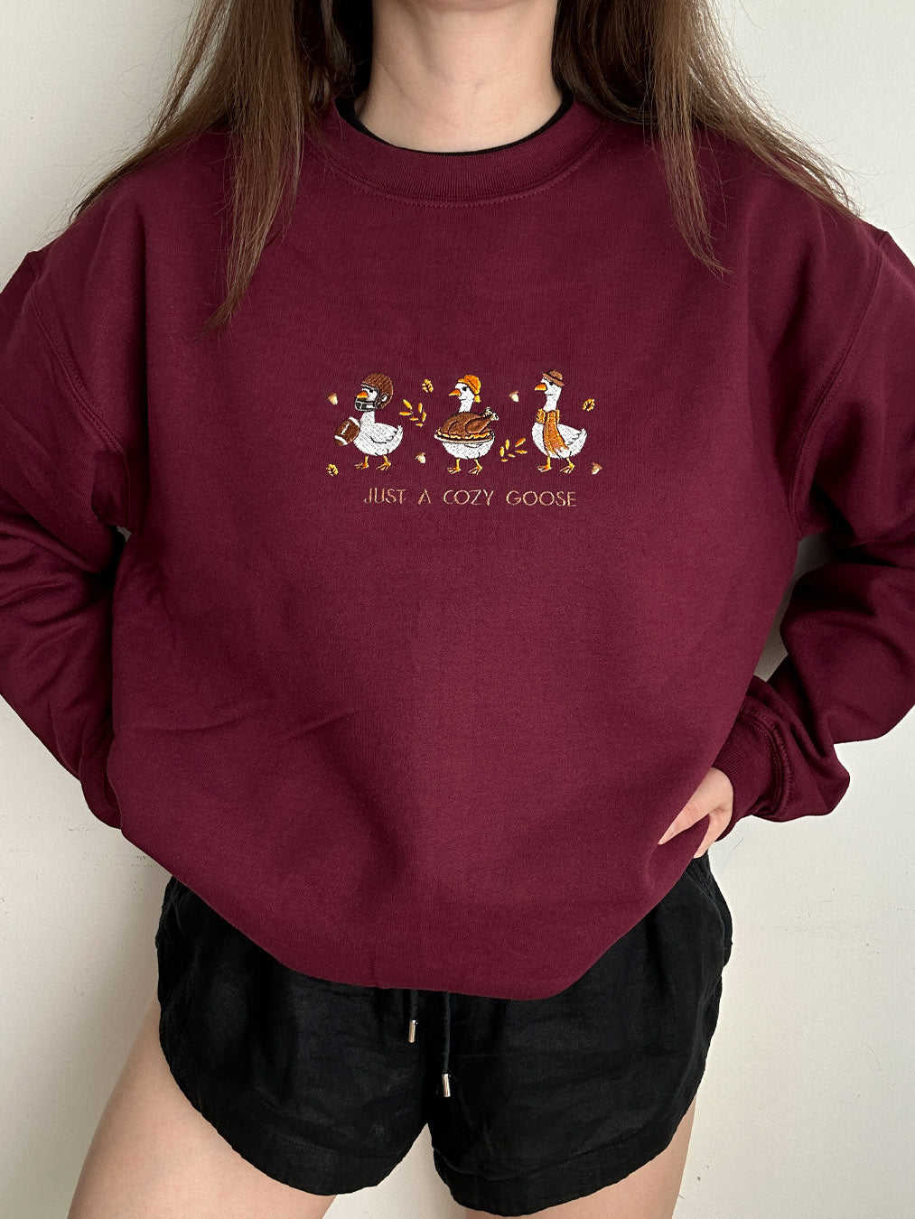 Just a Cozy Goose Embroidery