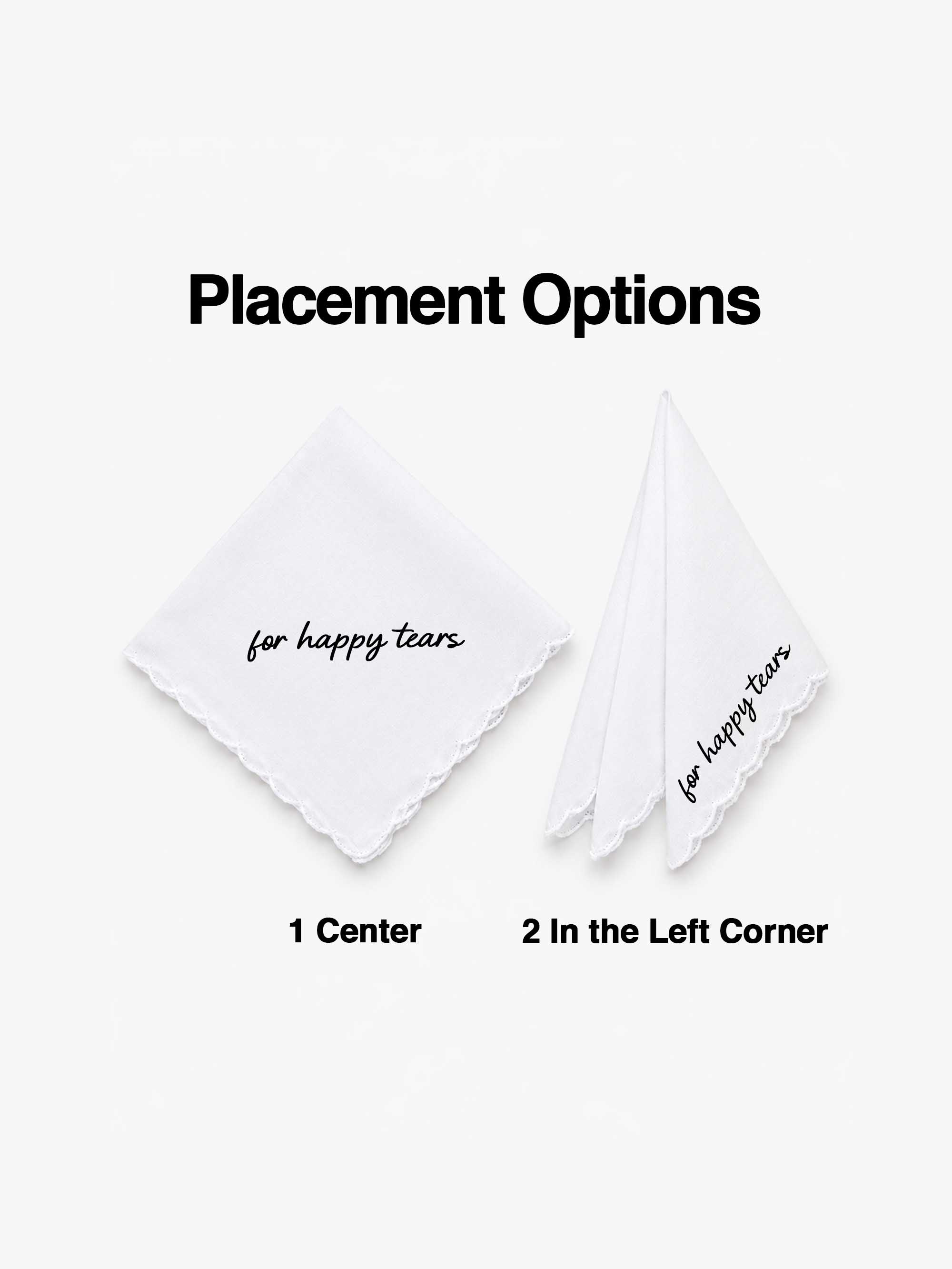 Pack of 10 Happy Tears Handkerchief, Wedding Favors for Guests in Bulk