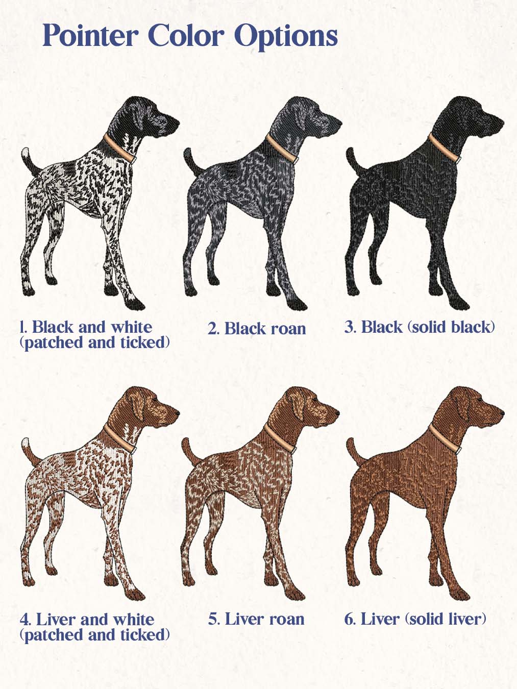 German shorthaired pointer embroidery design