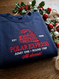 Polar Express Christmas Sweatshirt, Vintage Holiday Embroidered Crewneck, Cozy Christmas Hoodie, Christmas Gifts