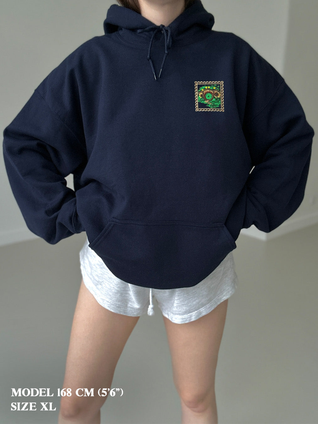 Magic Door Stamp – Embroidered Design for Clothing, Fantasy Landscape Pattern