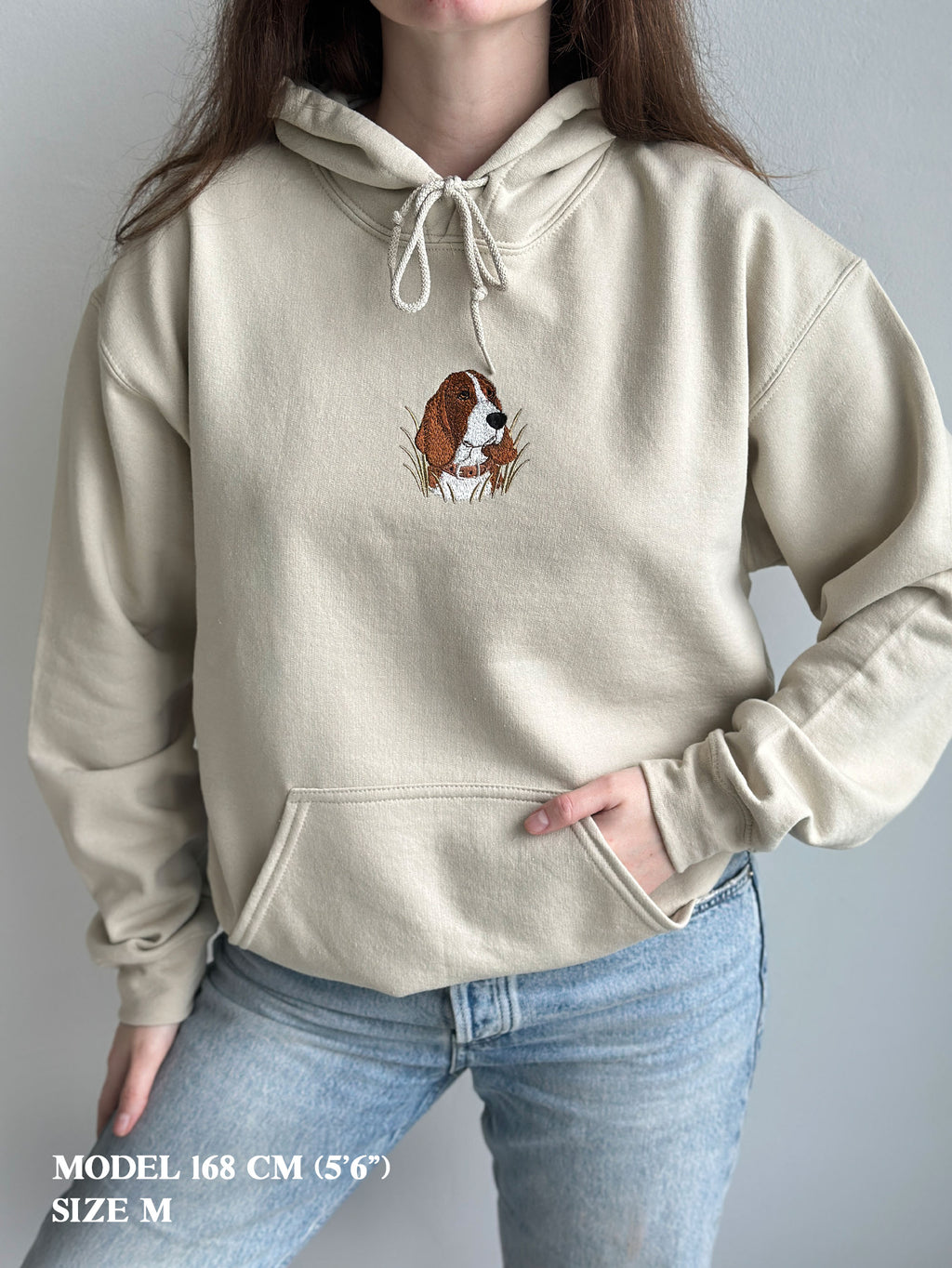 Basset Hound embroidered sweatshirt, Basset hound hoodie, Dog lover gifts, Basset hound gift, Dog mom sweatshirt