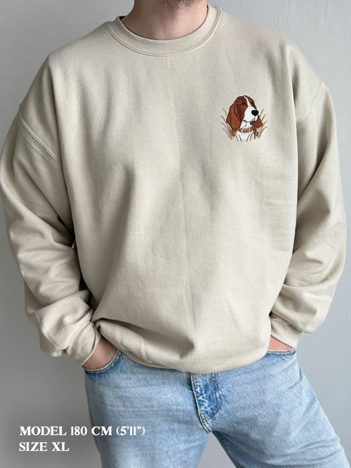Basset Hound embroidered sweatshirt, Basset hound hoodie, Dog lover gifts, Basset hound gift, Dog mom sweatshirt