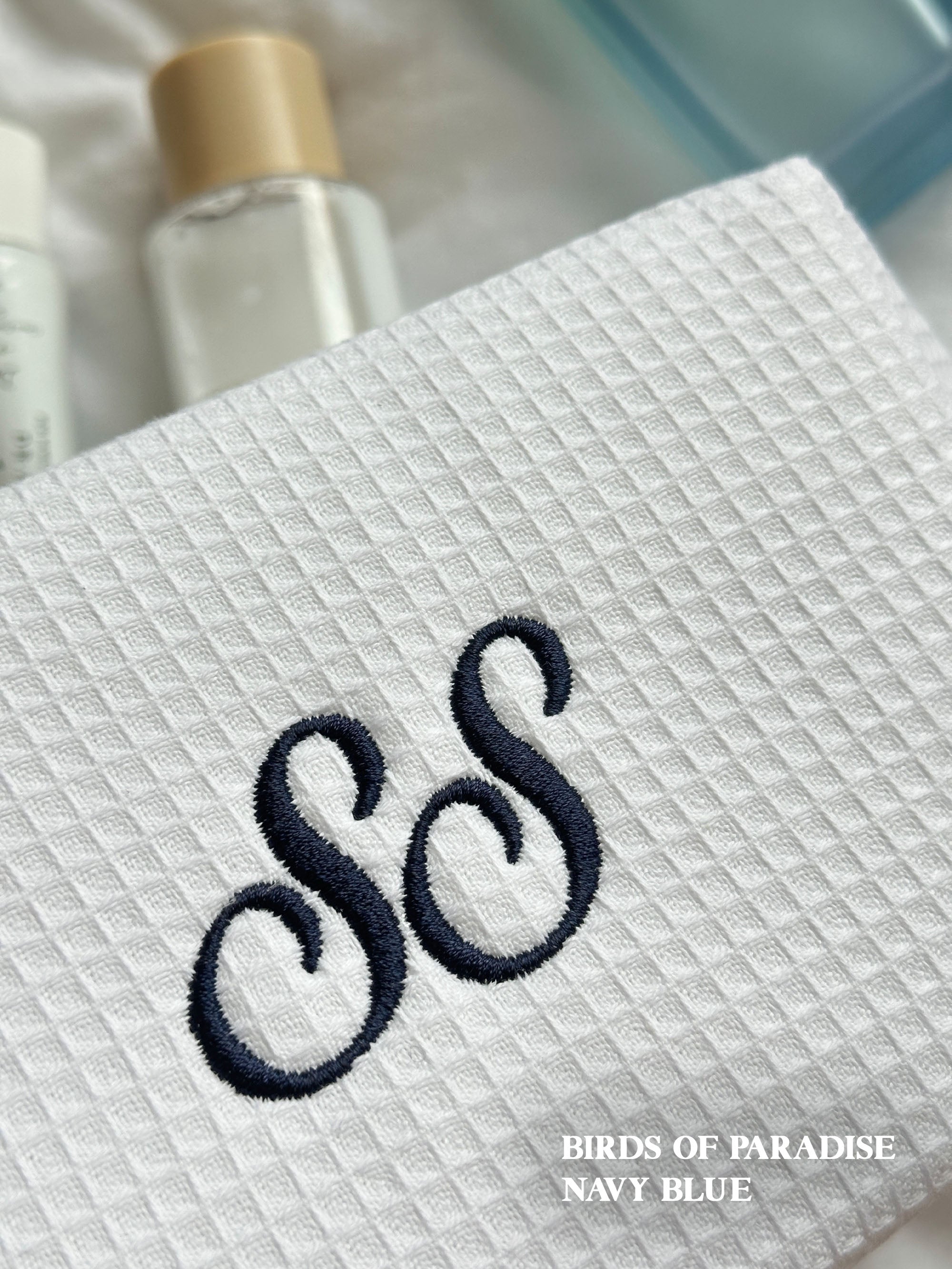 Personalized Makeup Bag/Waffle Cosmetic Bag | Custom Embroidered Toiletry Pouch – Bridesmaid Gift, Travel Bag, Christmas Gift for her