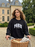 Custom College Sweatshirt, Varsity Letter Embroidered Shirt, Custom College Merch, Paris Gifts