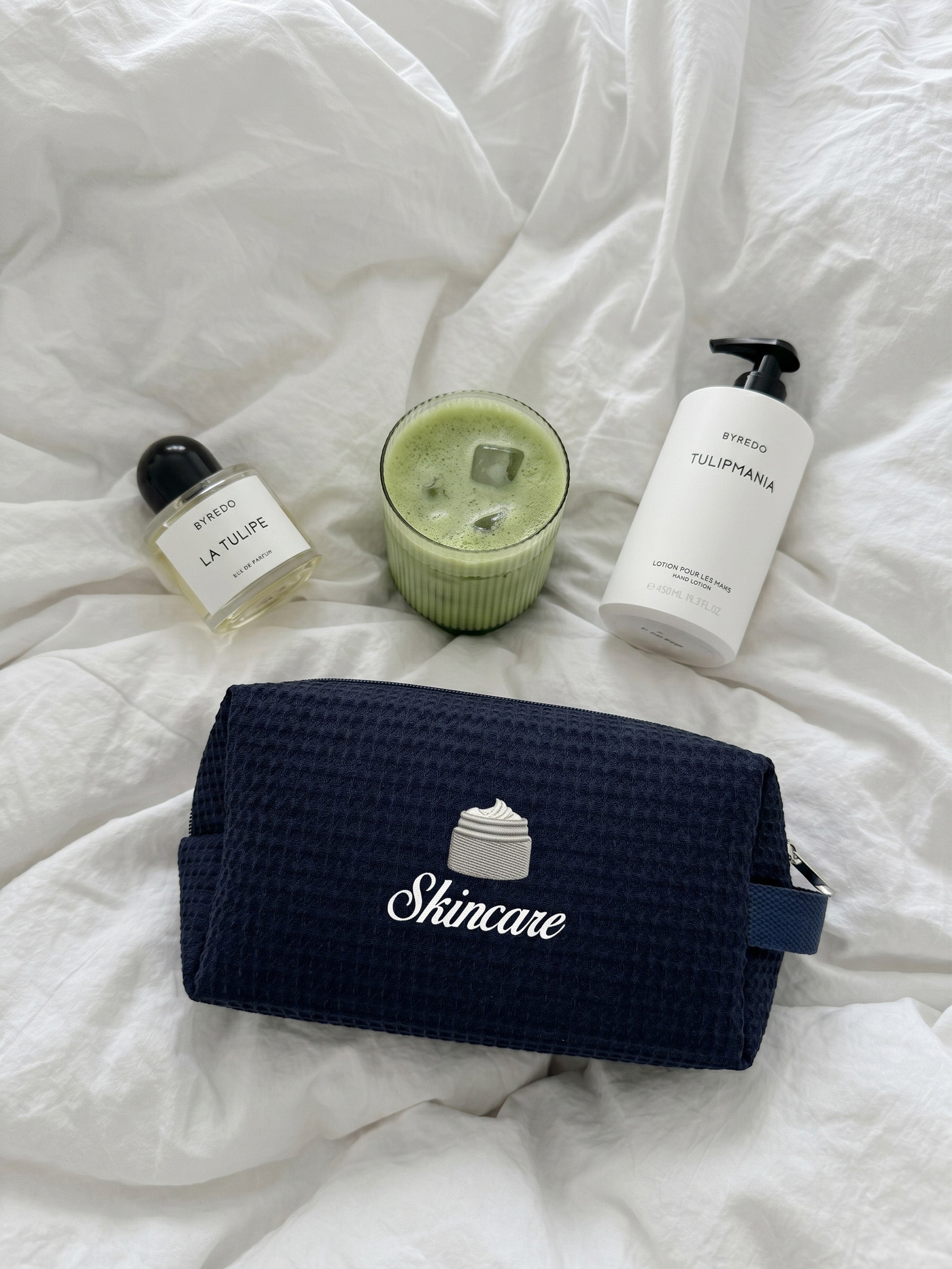 Waffle Makeup Pouch Skincare Essentials, Custom Makeup Bag, Makeup Organizer, Cosmetic Bag, Toiletry Bag, Vanity Case, Gift for Her