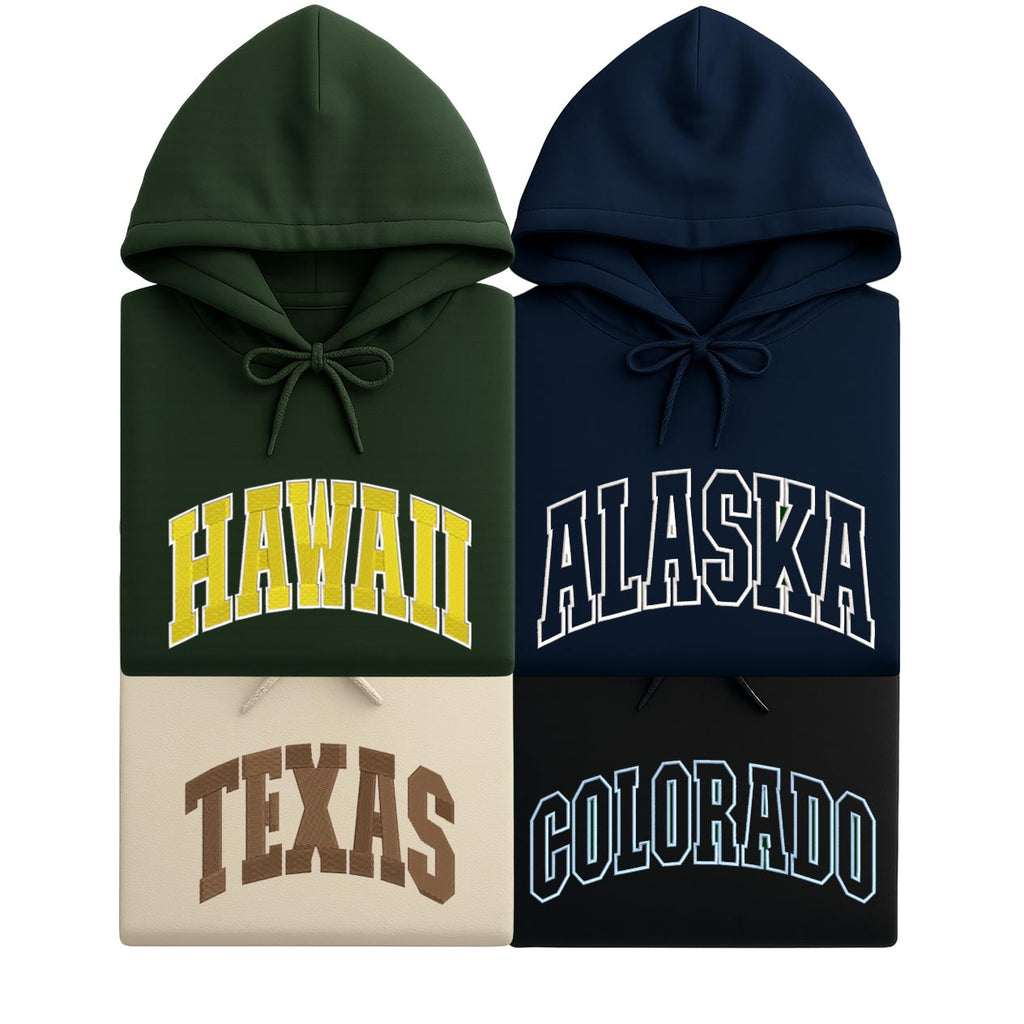 Varsity college embroidered hoodie