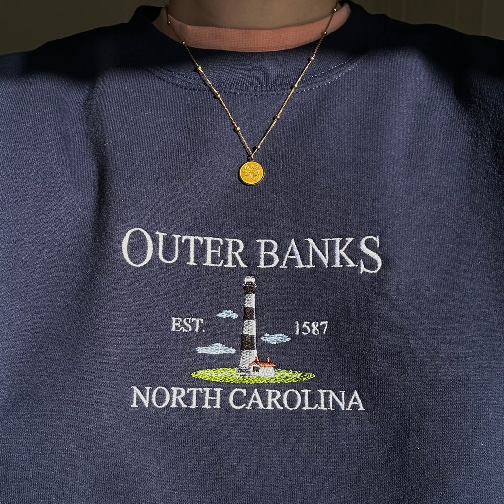 Outer Banks North Carolina embroidery design