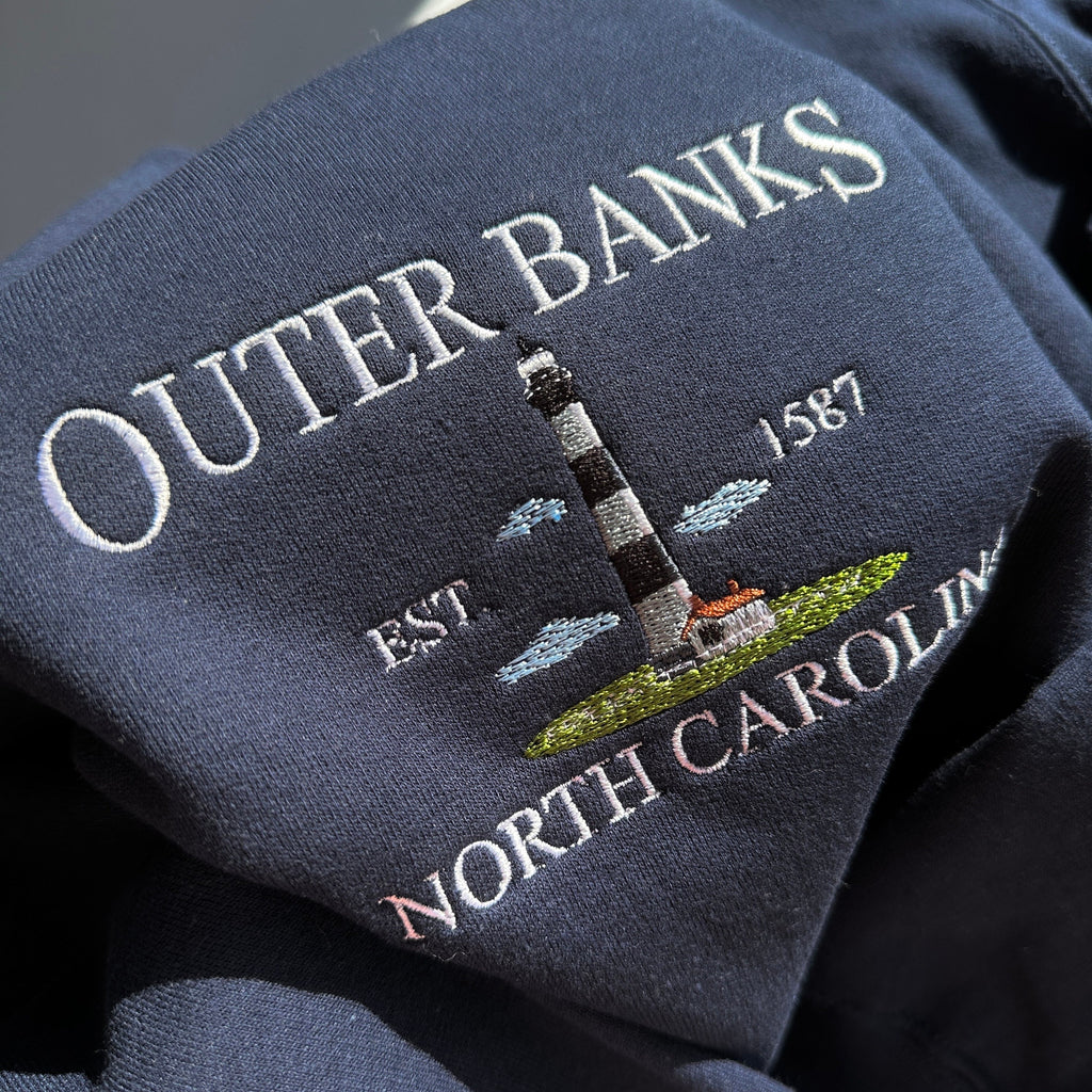 Outer Banks North Carolina embroidery design