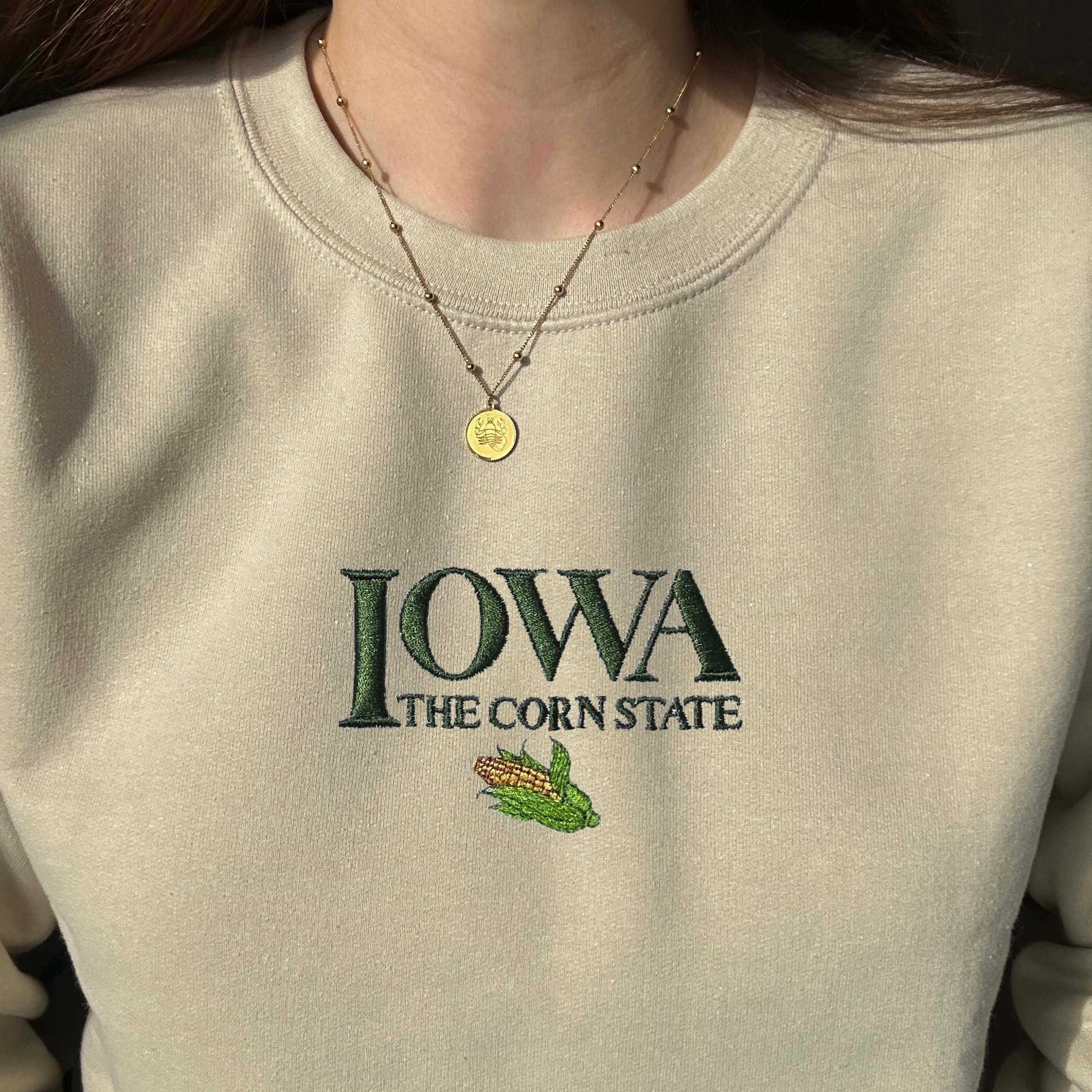 Iowa state embroidery design