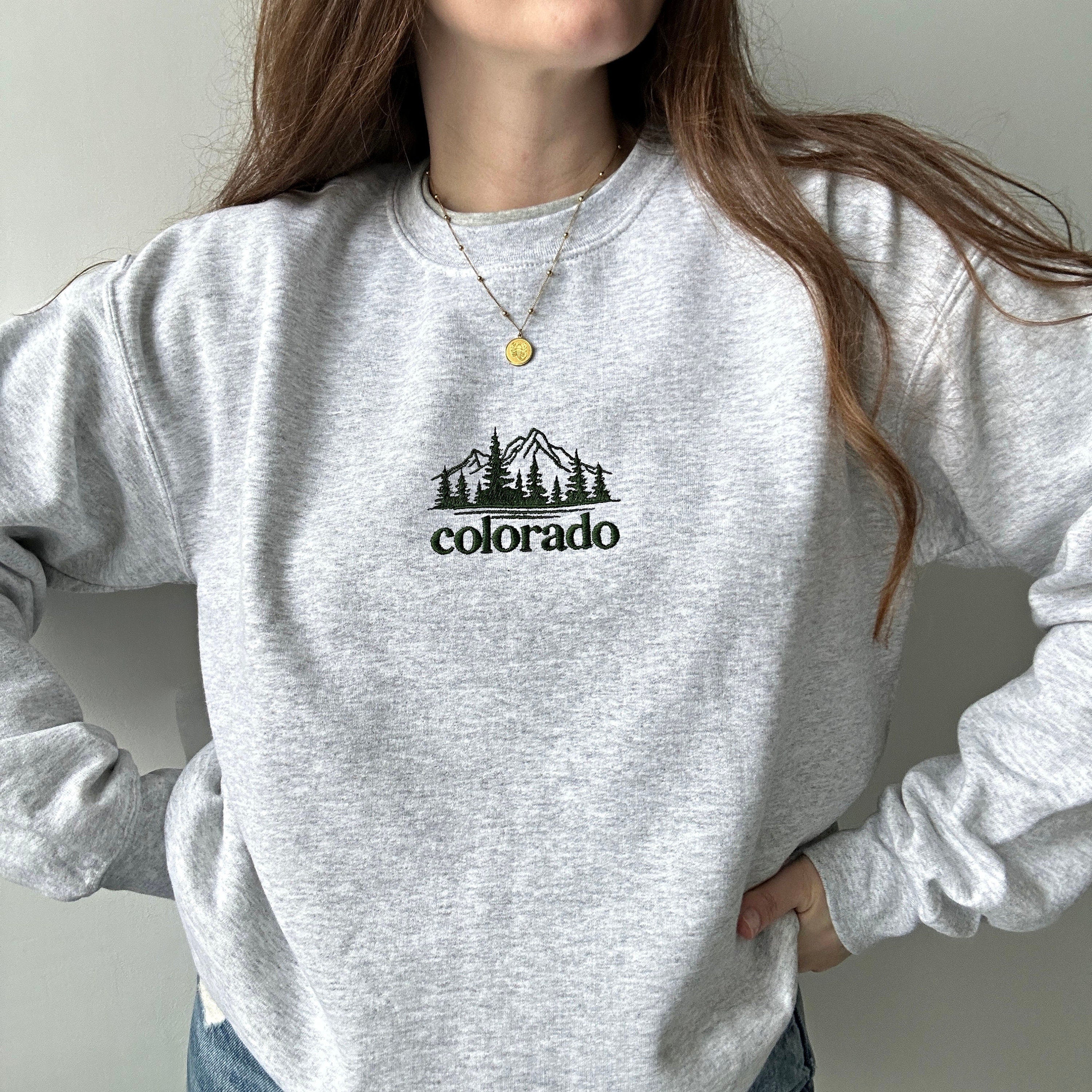Colorado mountain embroidery design