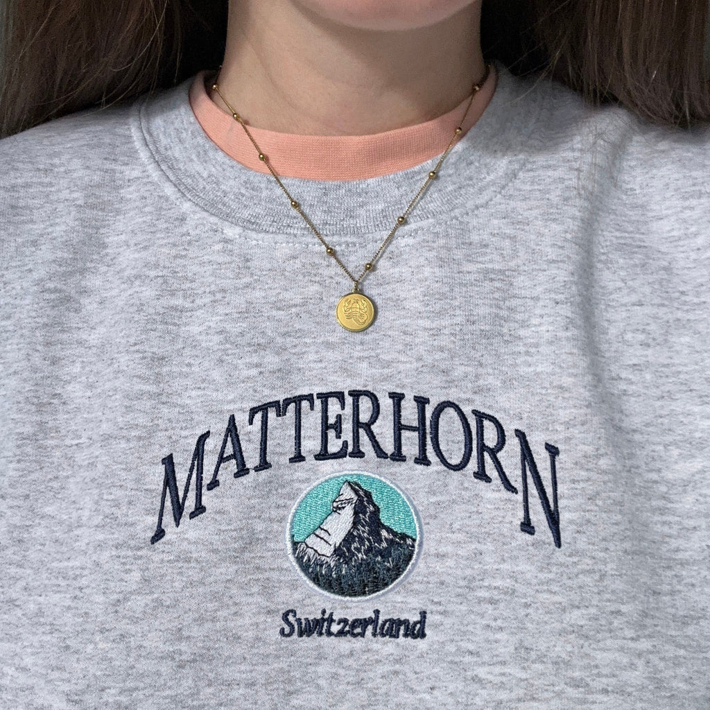 Matterhorn mountain embroidery design