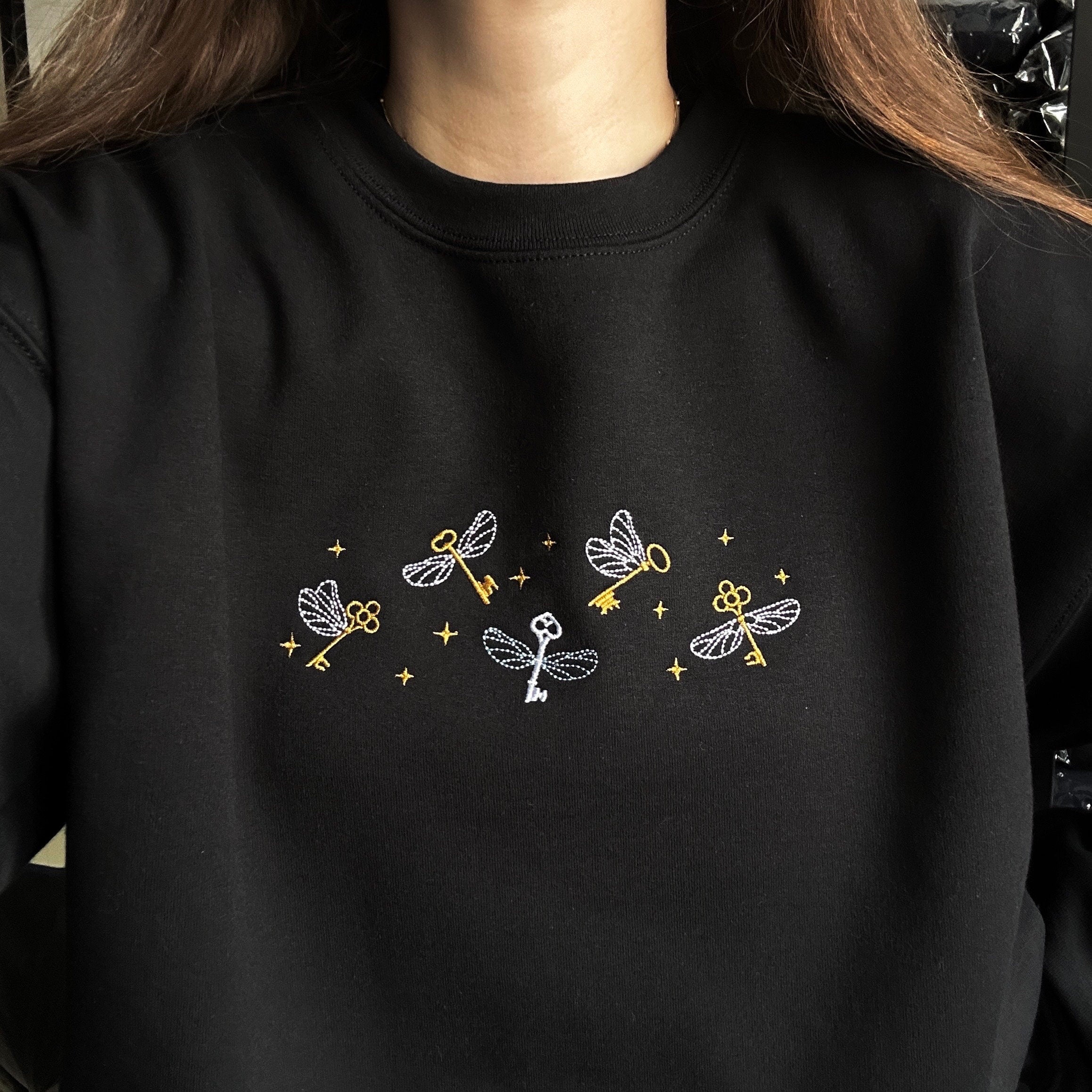 Flying keys embroidery design