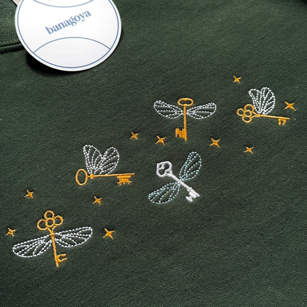 Flying keys embroidery design