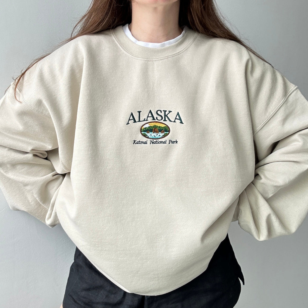 Katmai National Park Alaska embroidery design