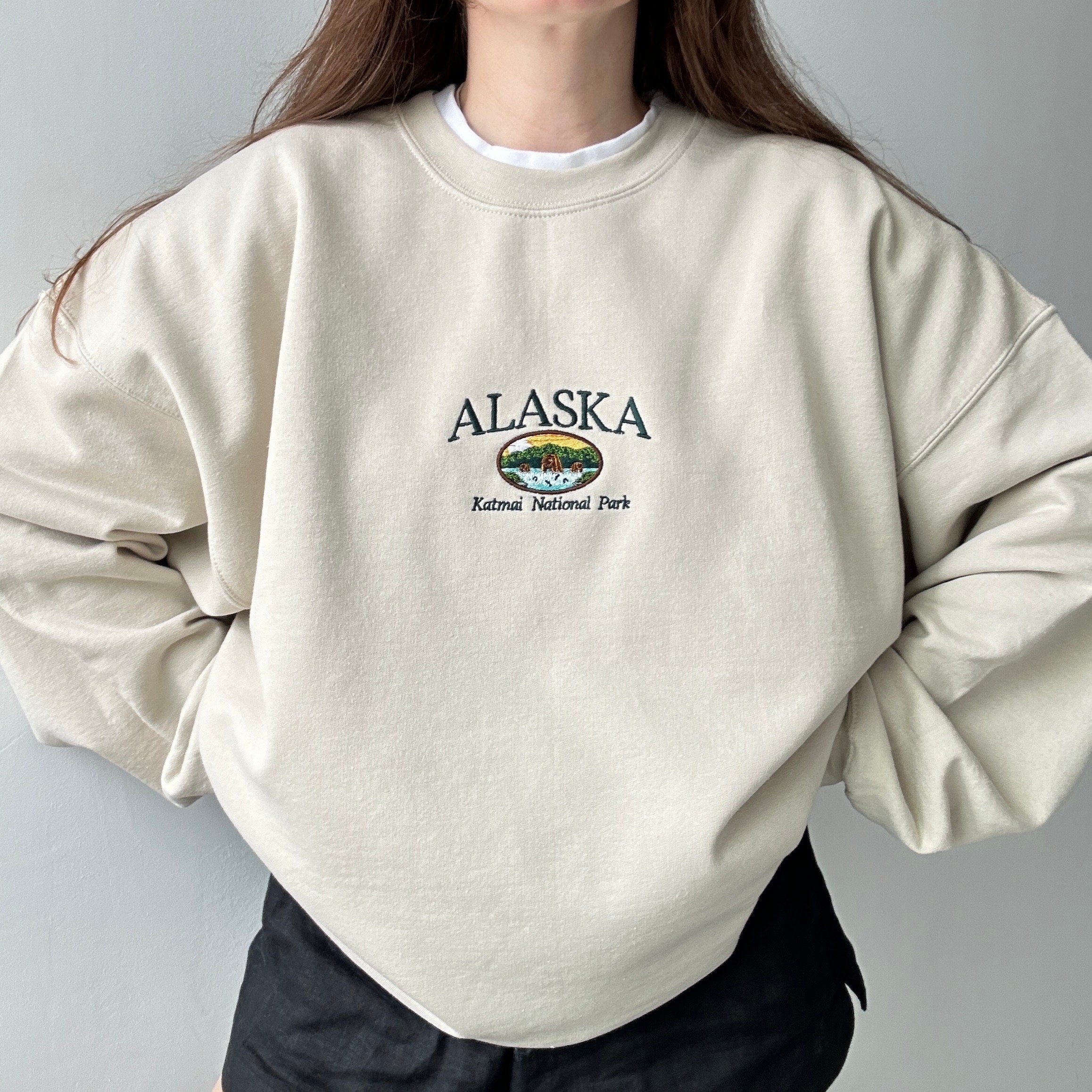 Katmai National Park Alaska embroidery design
