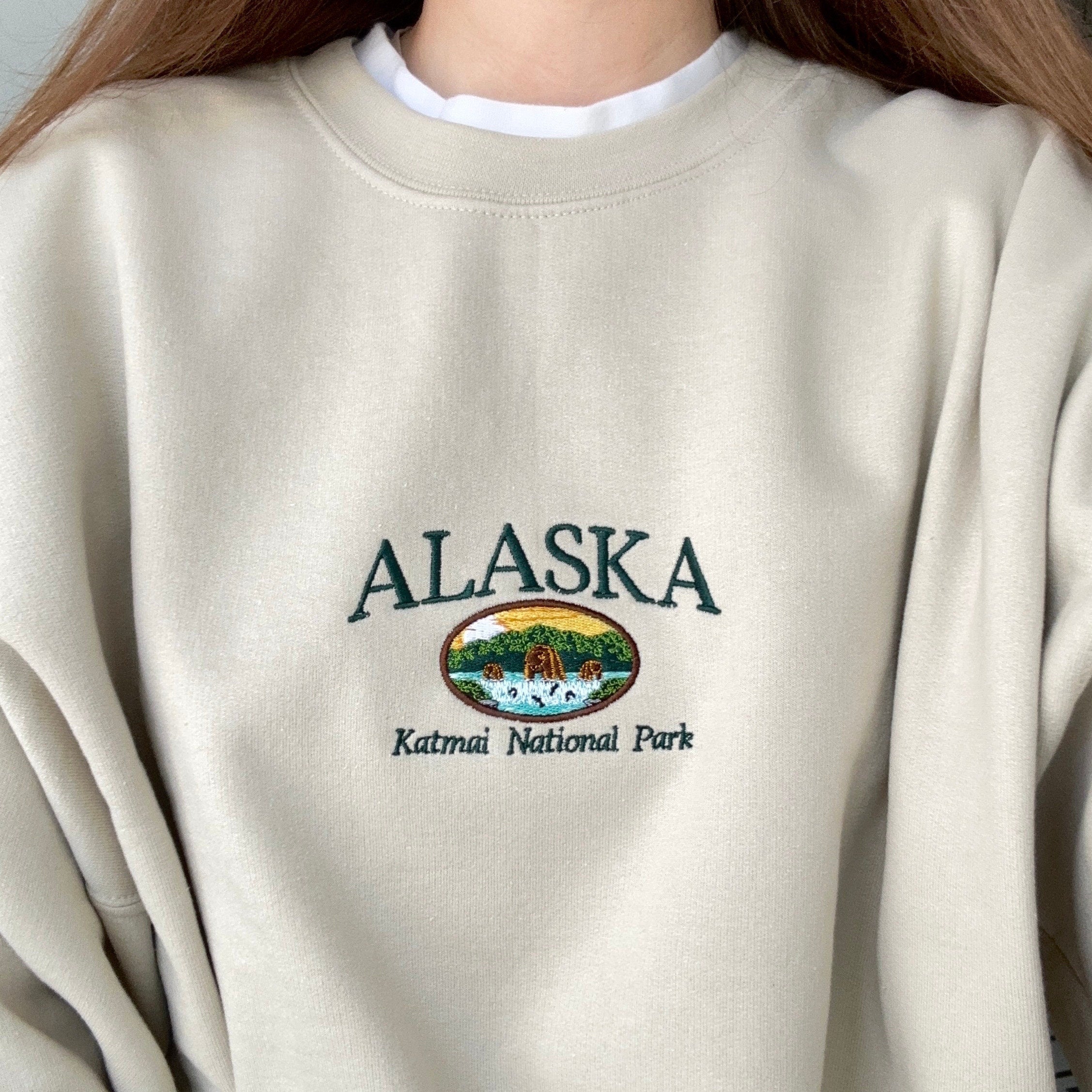 Katmai National Park Alaska embroidery design