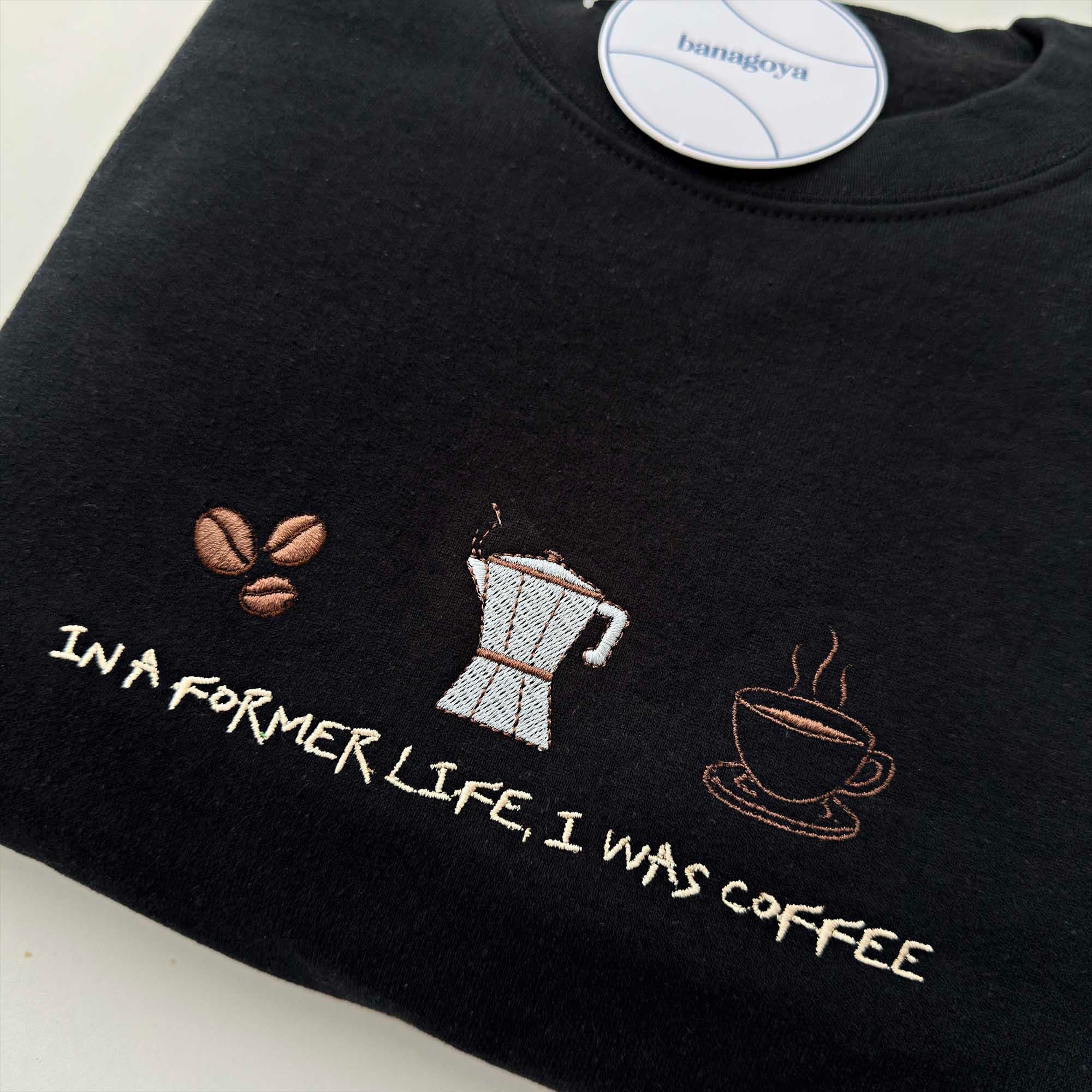 In a former life I was coffee embroidery design
