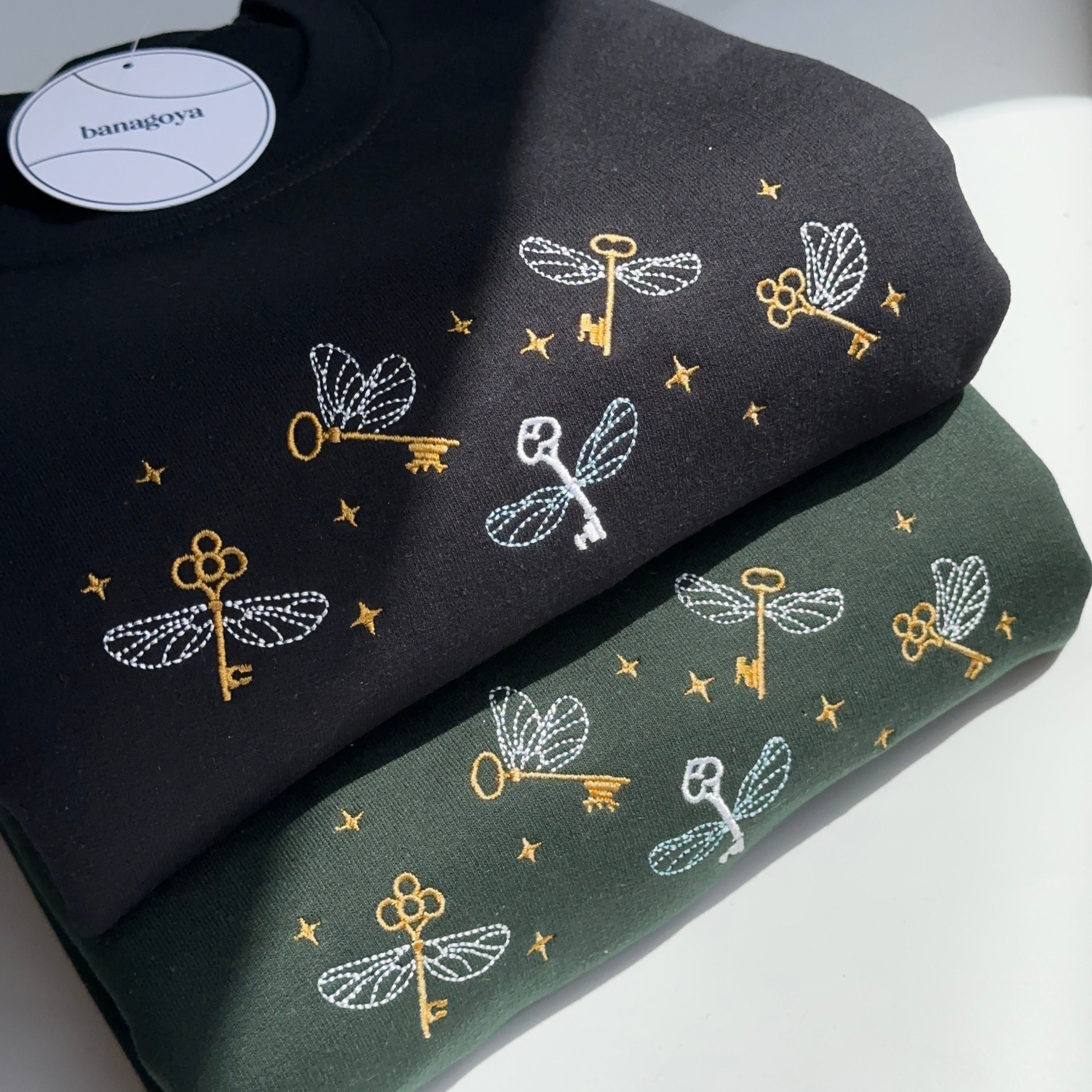 Flying keys embroidery design