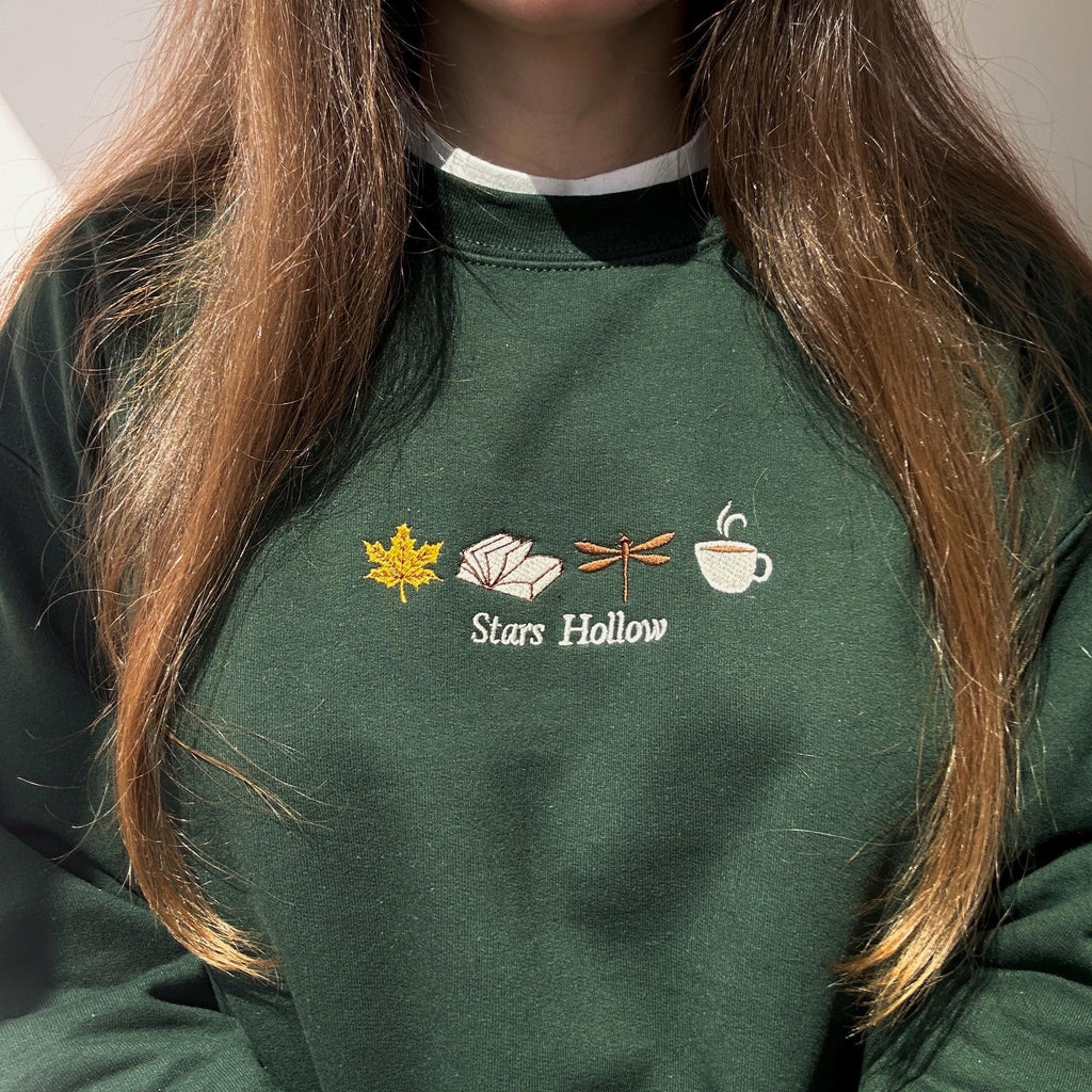 Stars Hollow Connecticut embroidery design