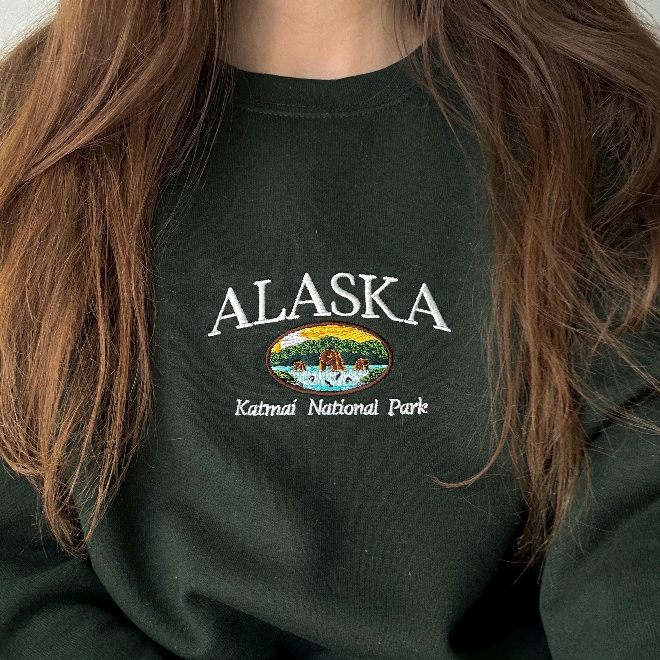 Katmai National Park Alaska embroidery design