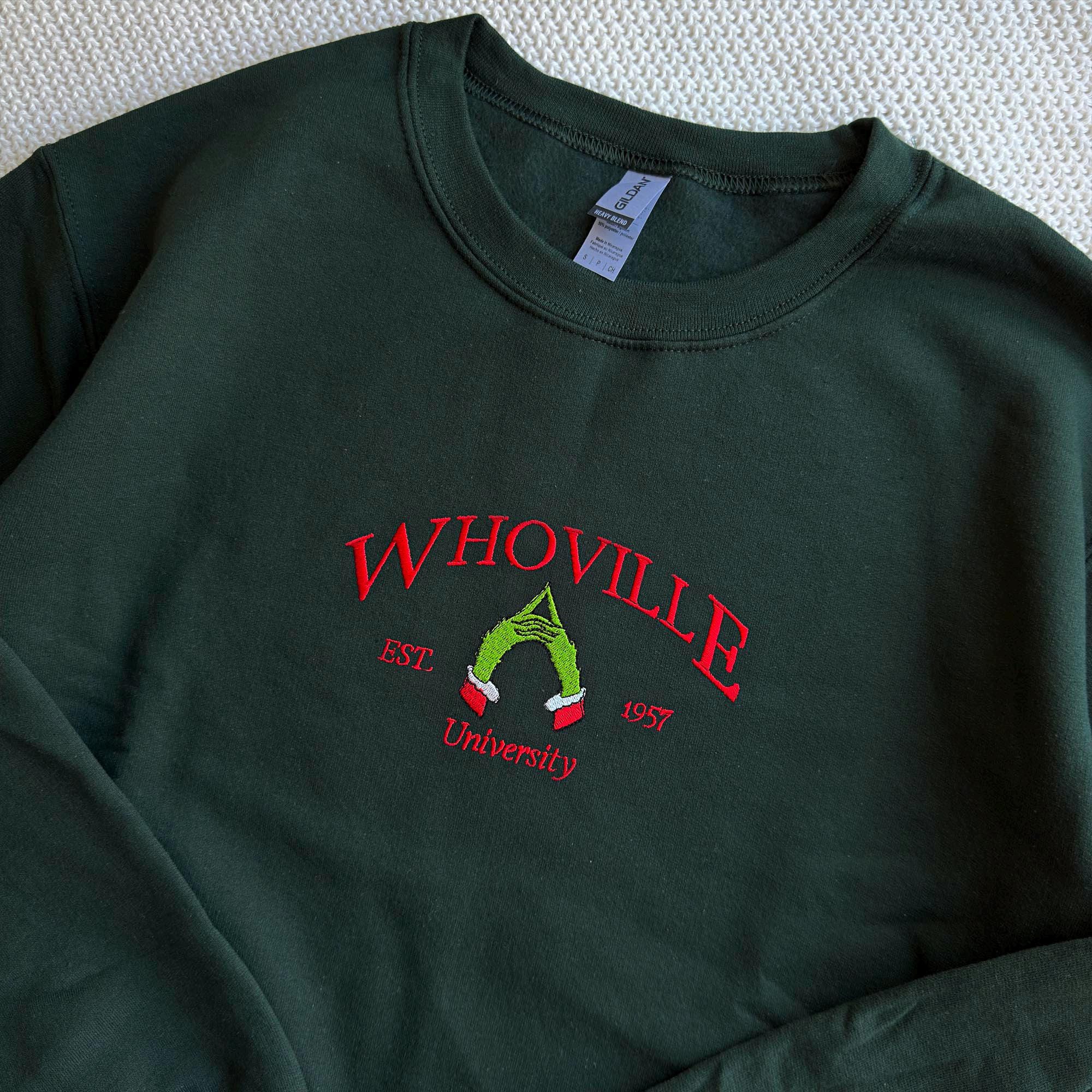 Christmas Whoville University embroidery design