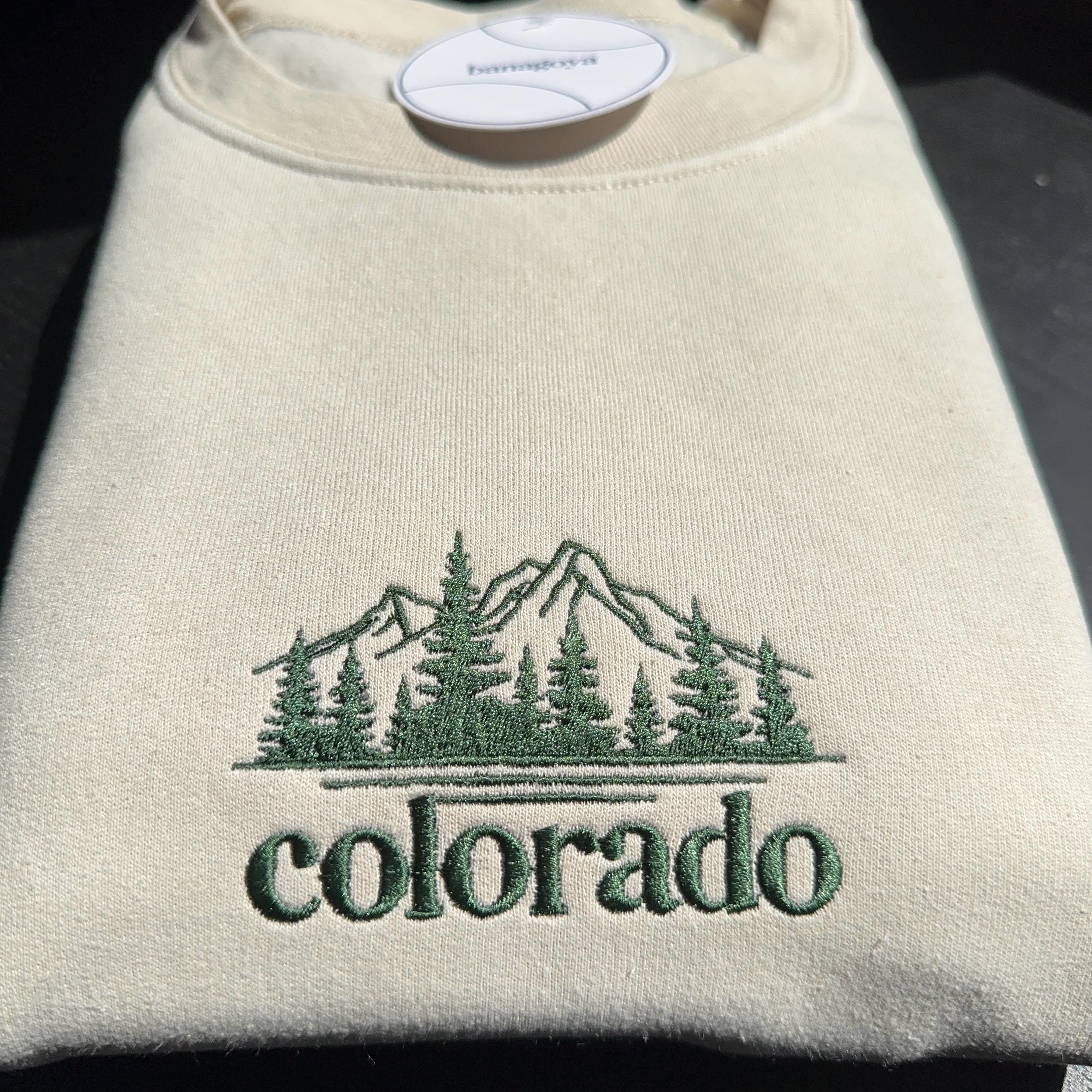 Colorado mountain embroidery design