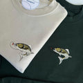 Vintage fishing embroidery design