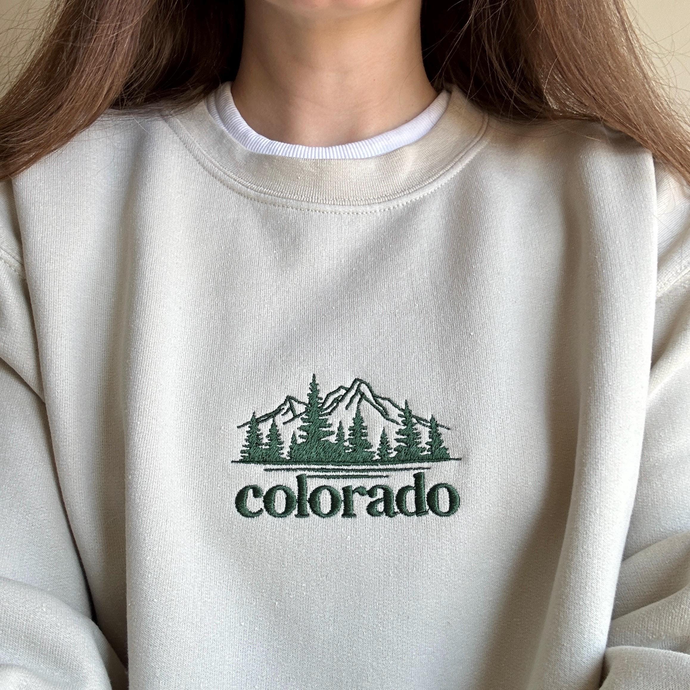 Colorado mountain embroidery design