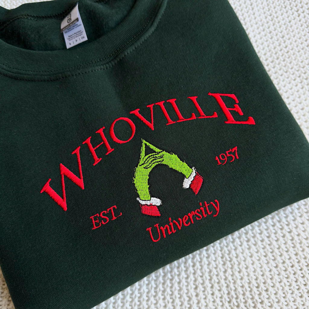 Christmas Whoville University embroidery design