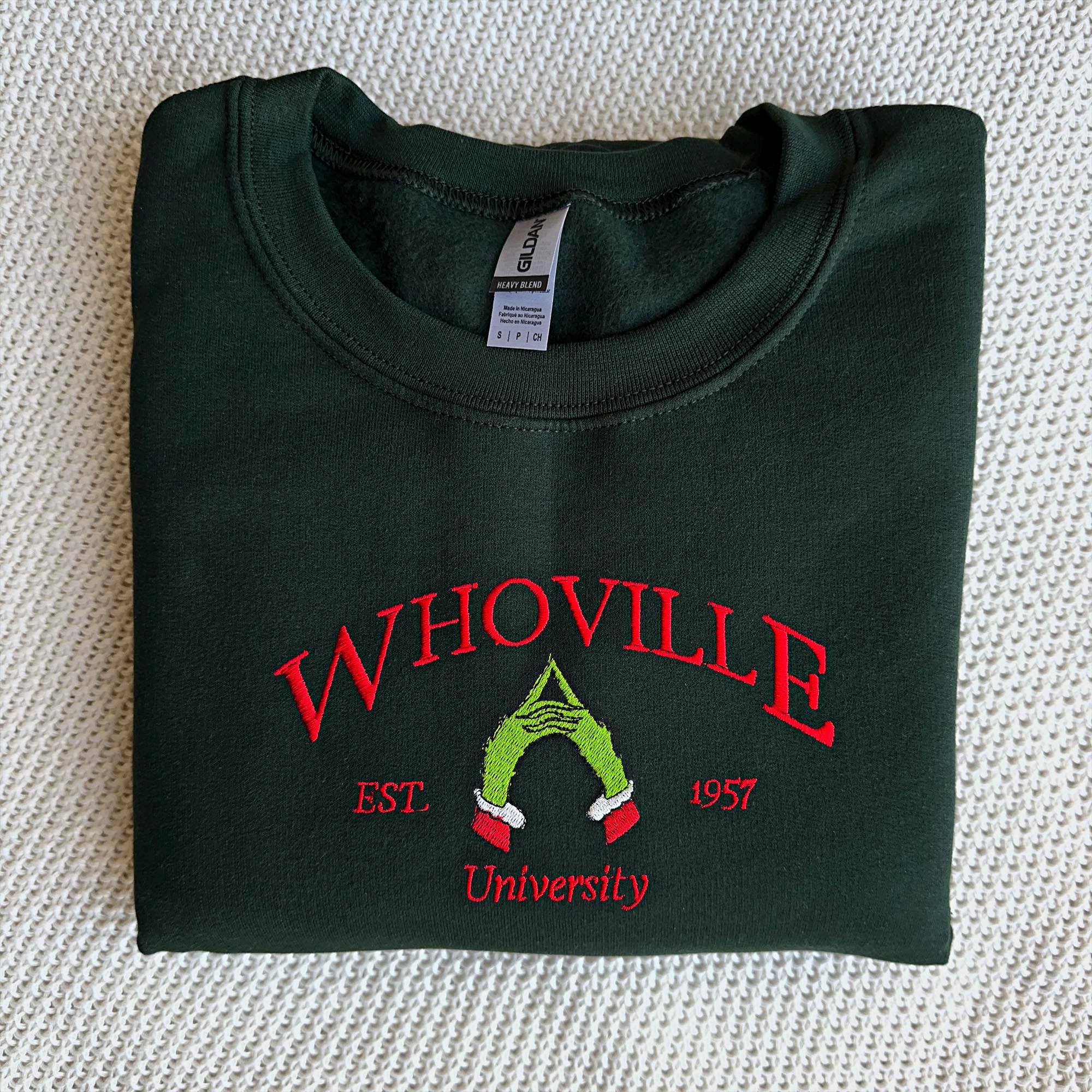 Christmas Whoville University embroidery design
