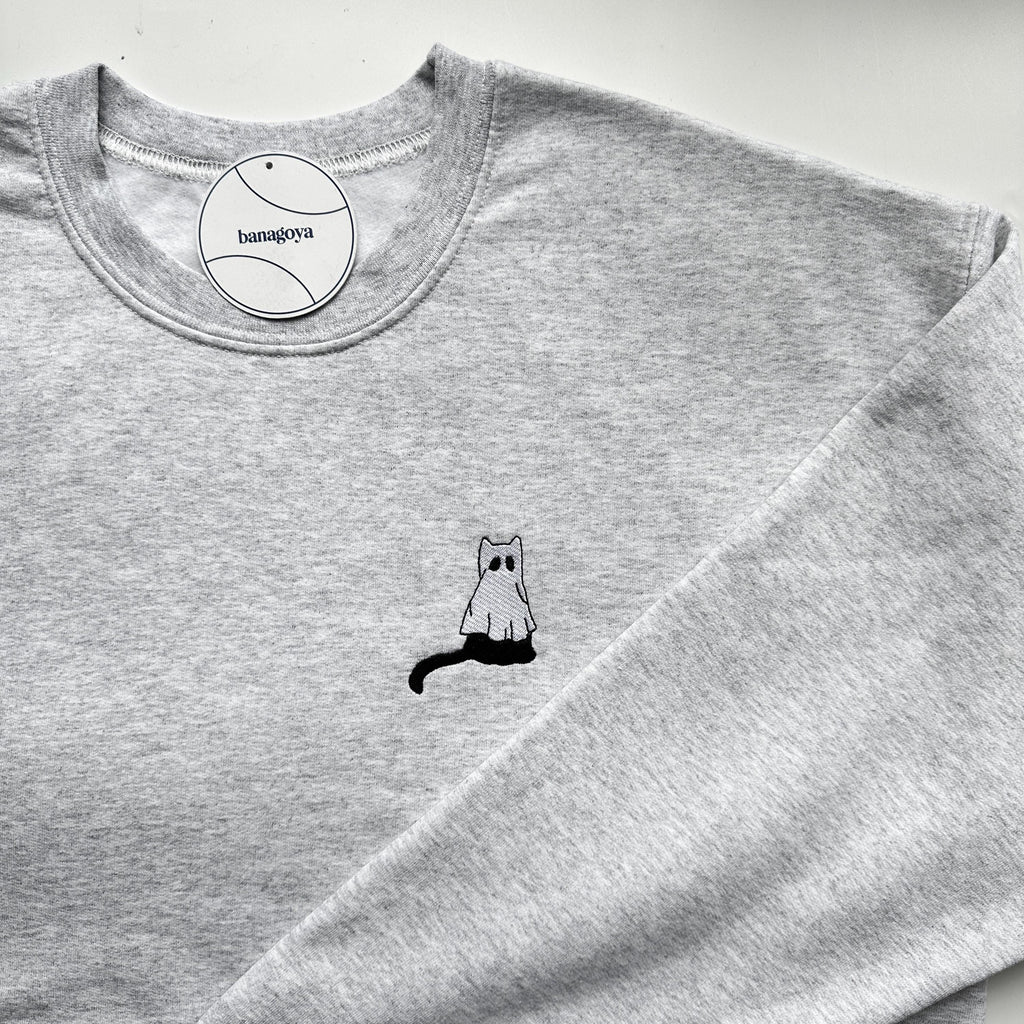 Halloween black cat embroidery design