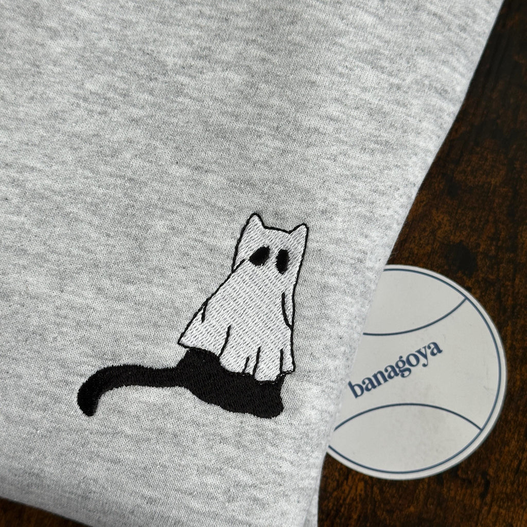 Halloween black cat embroidery design