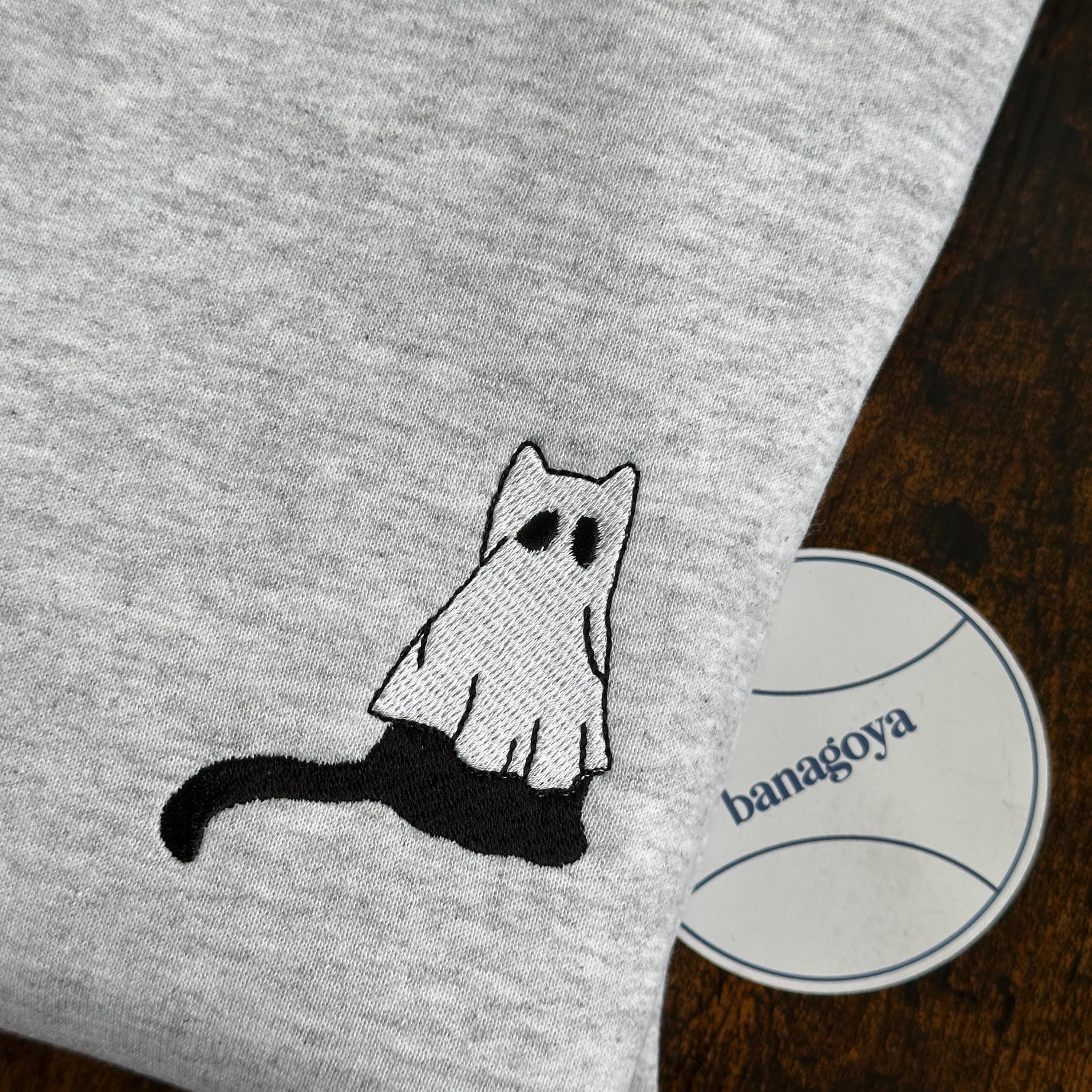 Halloween black cat embroidery design