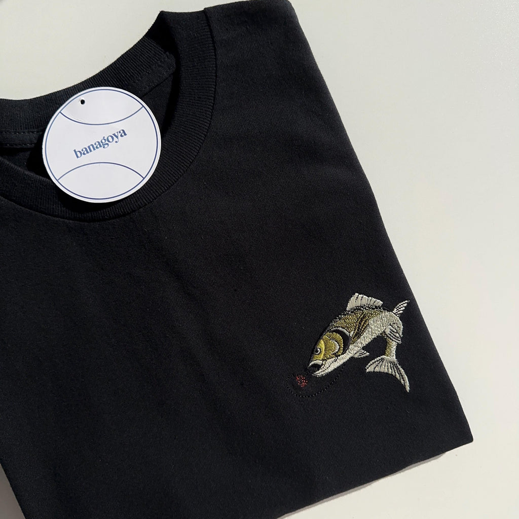 Vintage fishing embroidery design