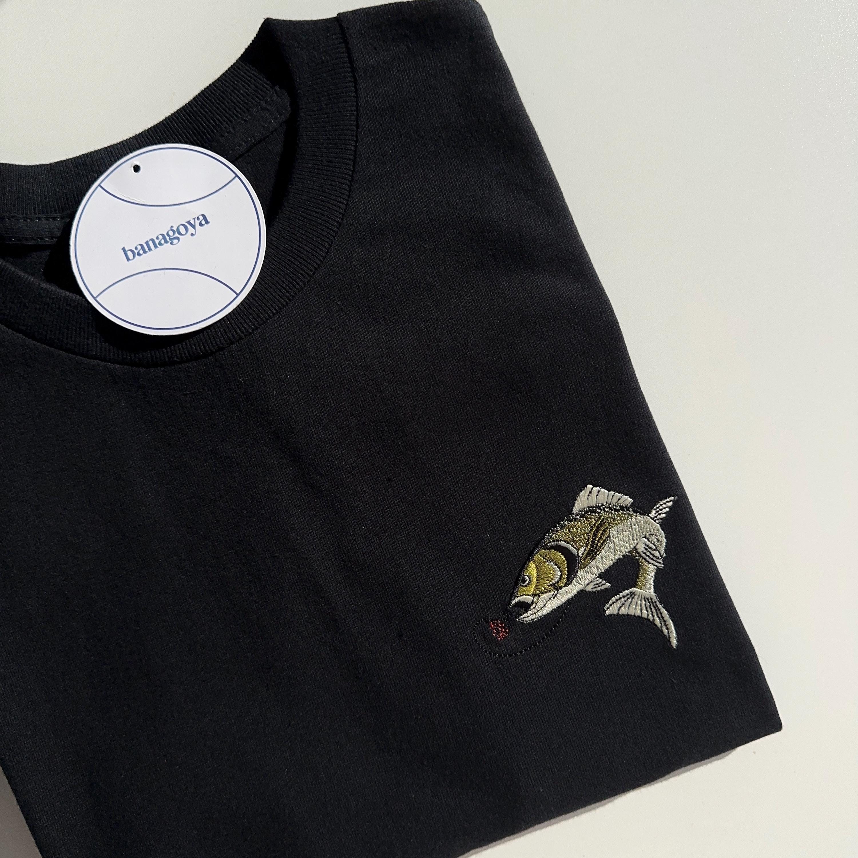 Vintage fishing embroidery design