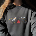 Wizard book fantasy embroidery design