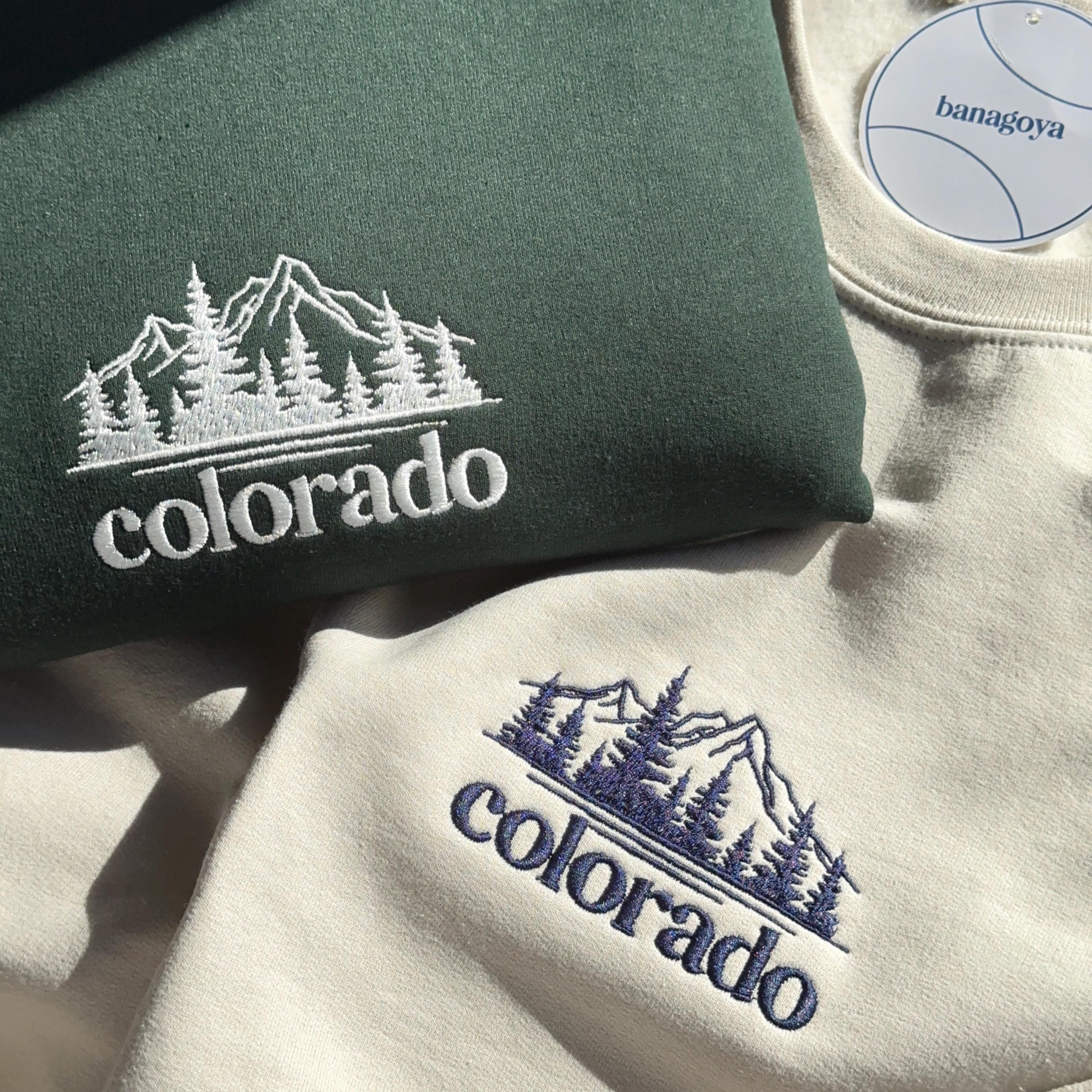 Colorado mountain embroidery design