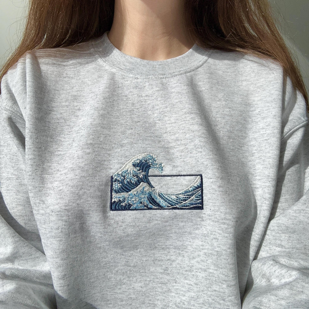 The Great Wave off Kanagawa embroidery design
