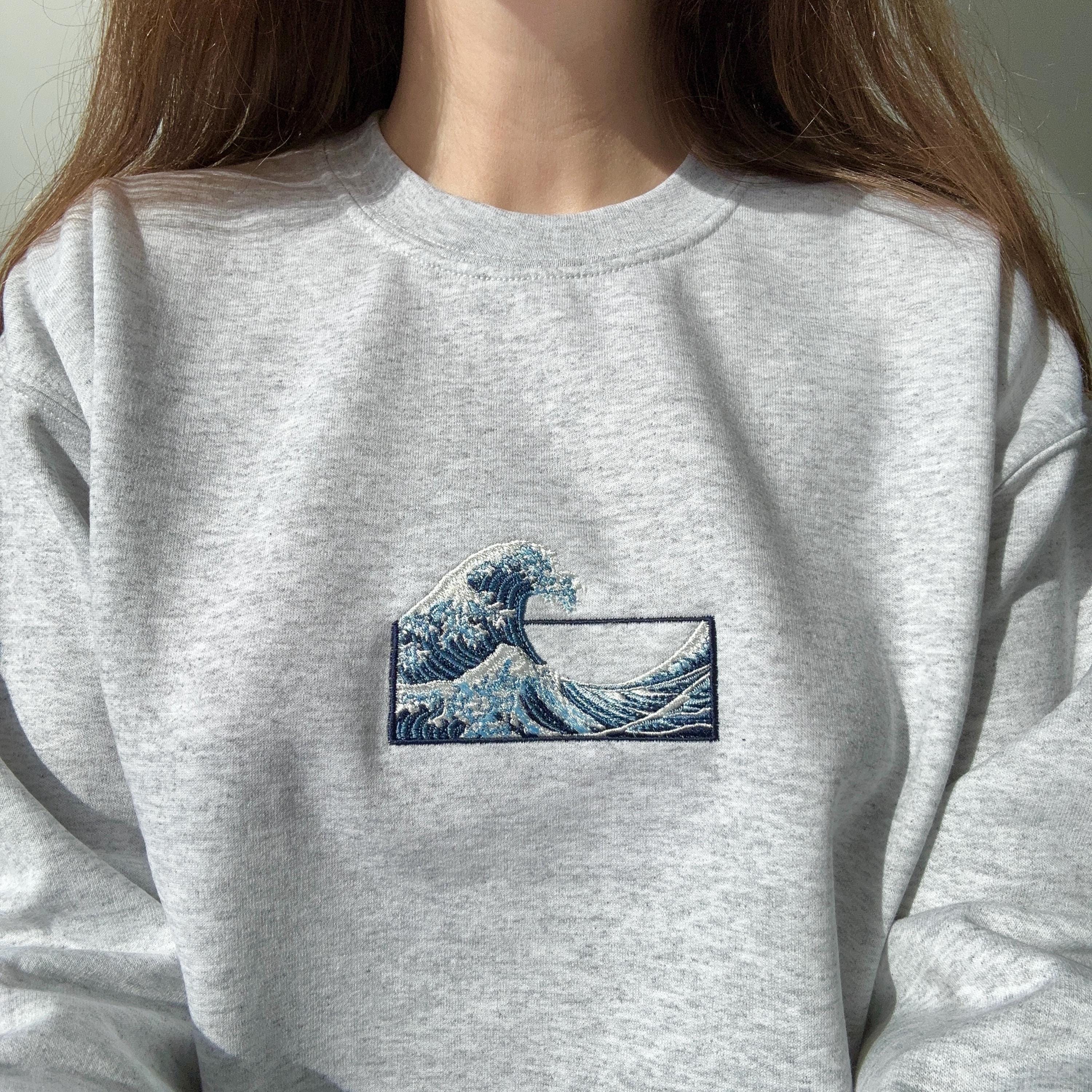 The Great Wave off Kanagawa embroidery design