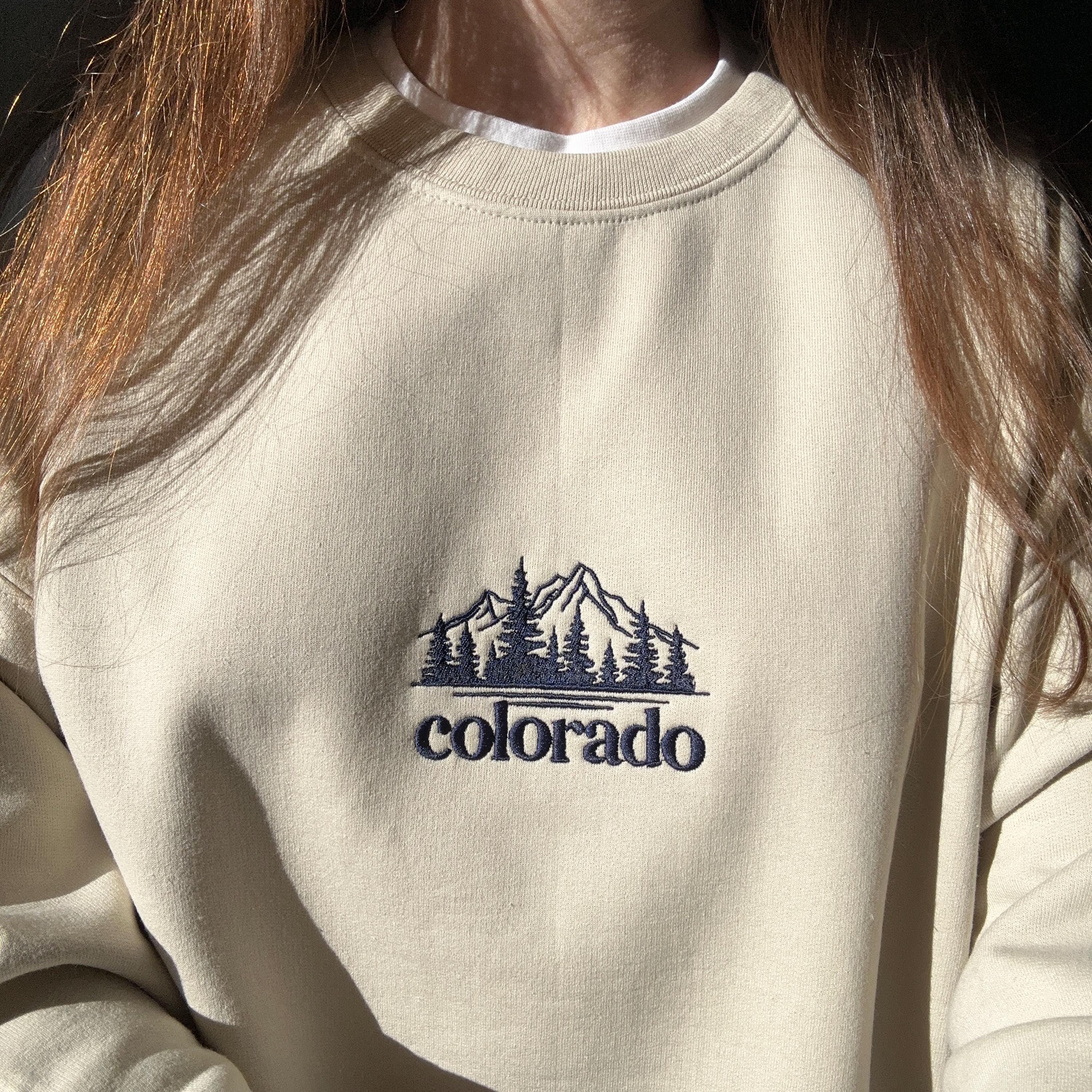 Colorado mountain embroidery design