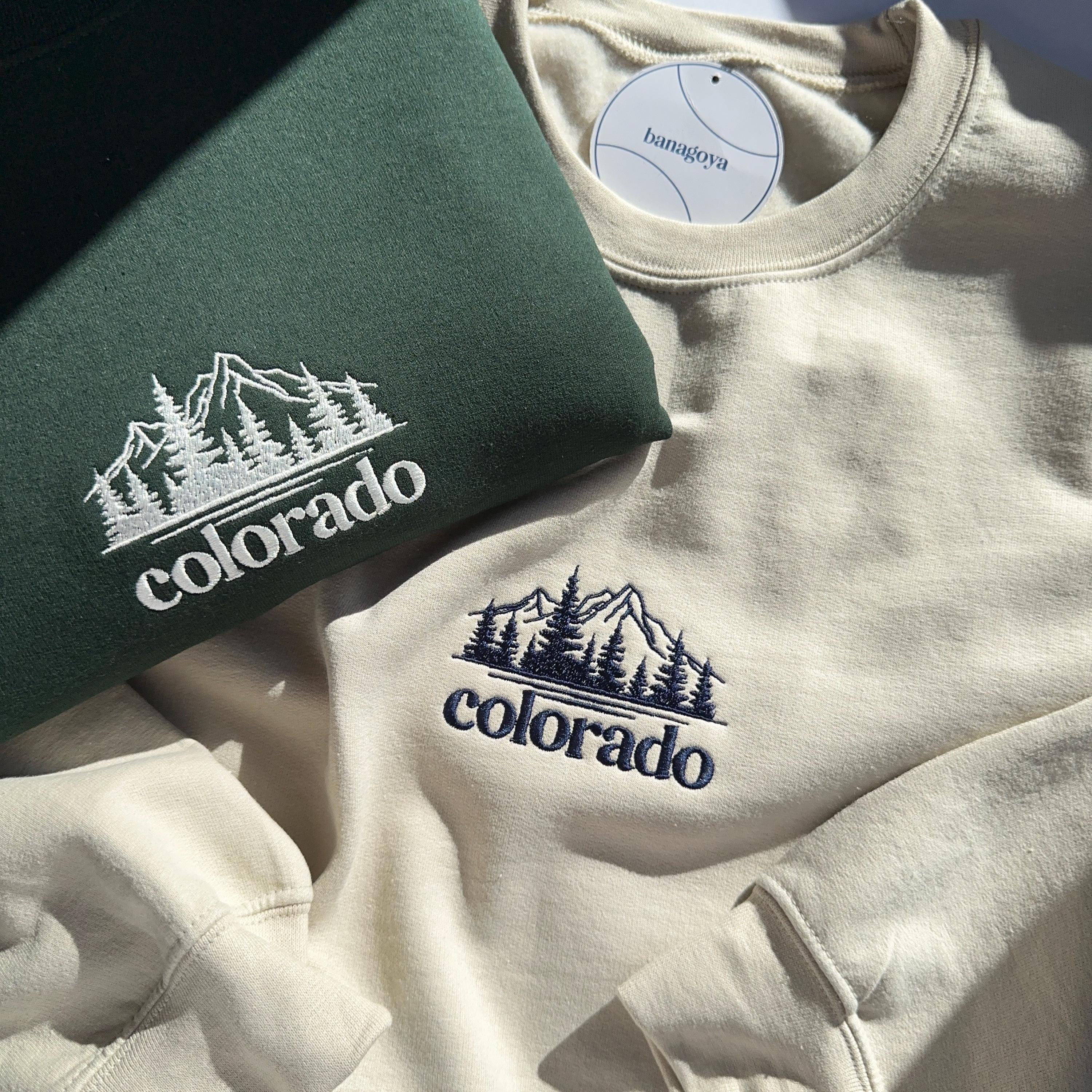 Colorado mountain embroidery design