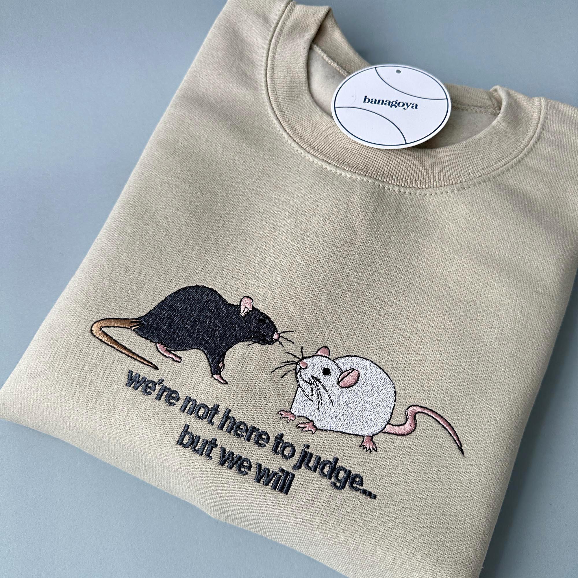 Funny rat embroidery design