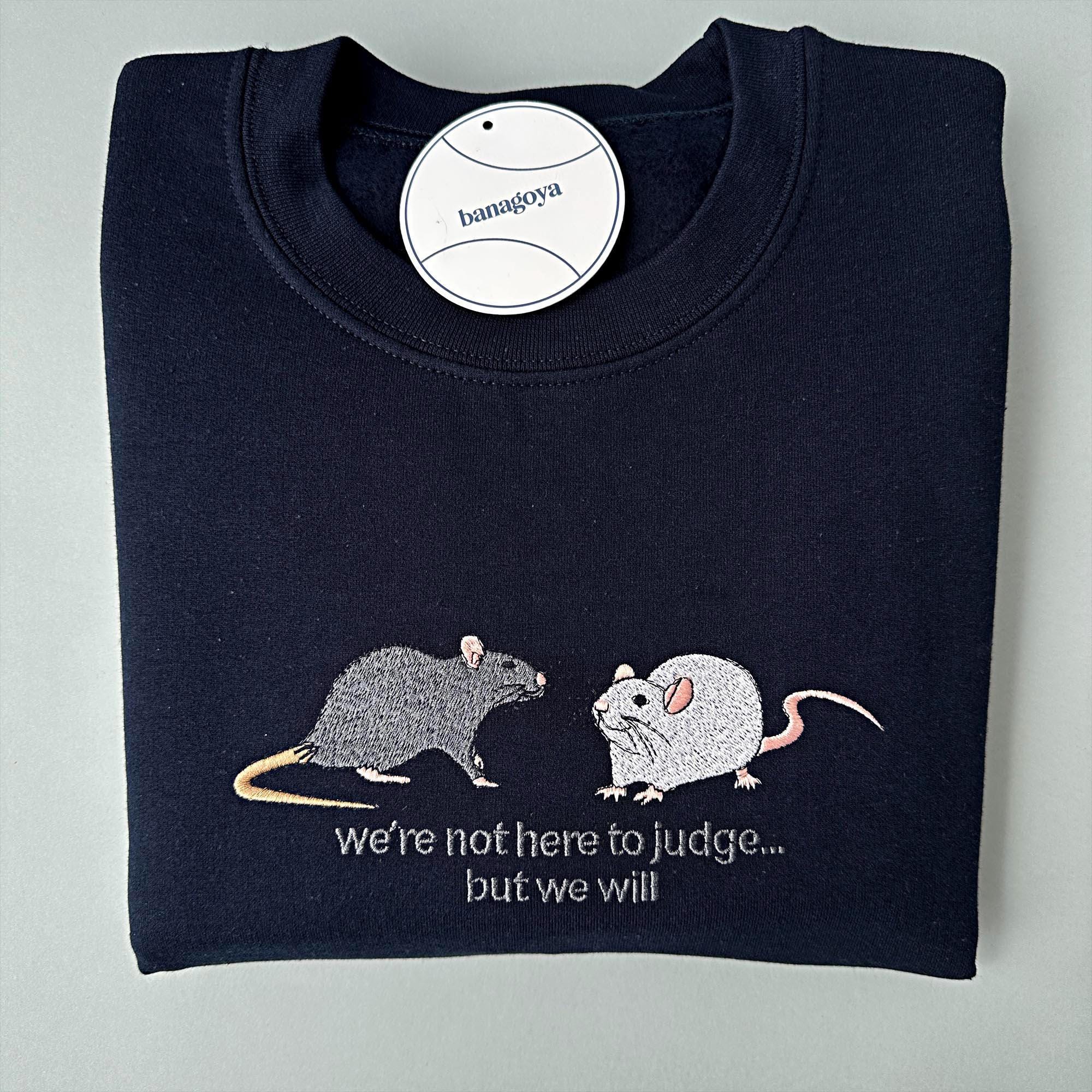Funny rat embroidery design