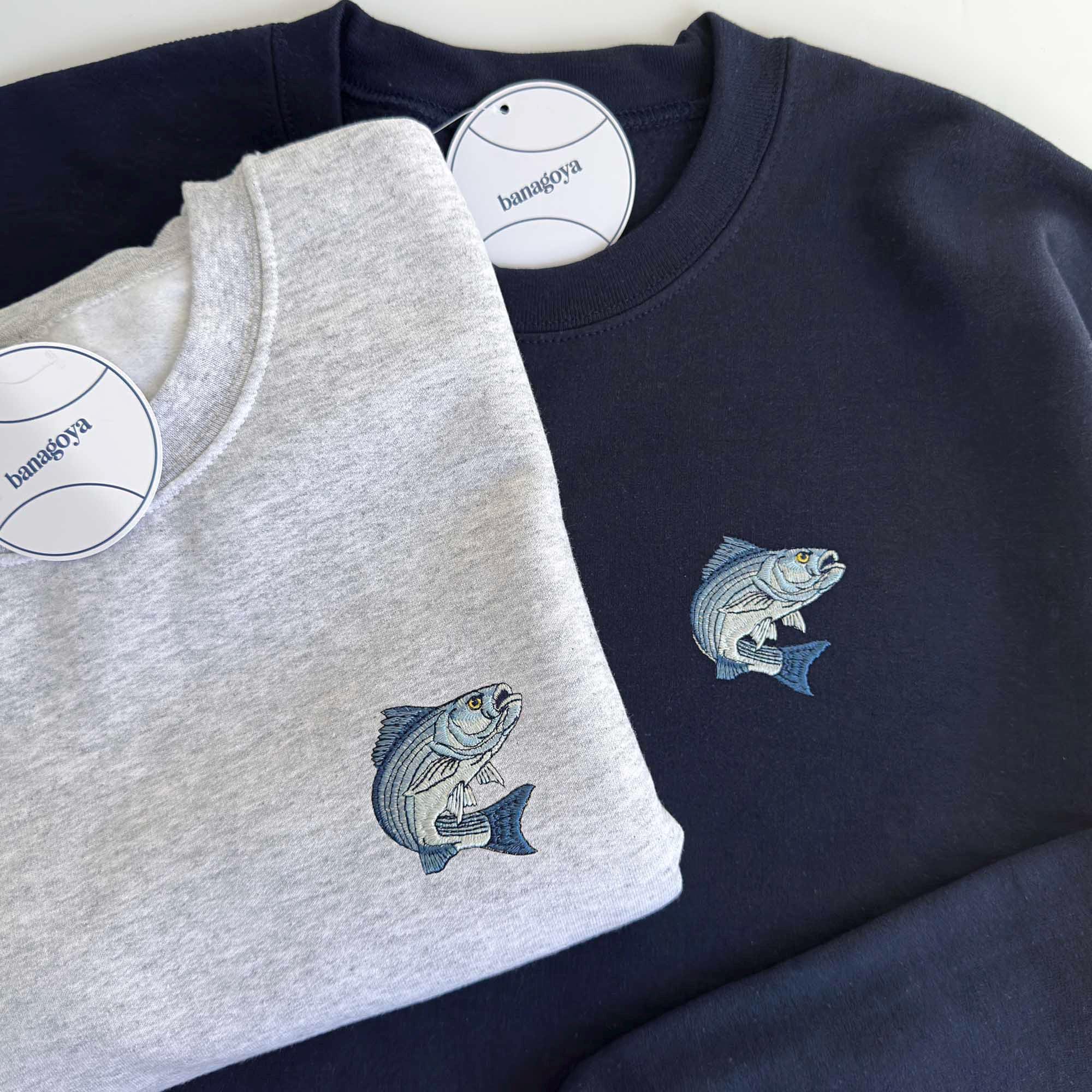 Vintage fishing embroidery design