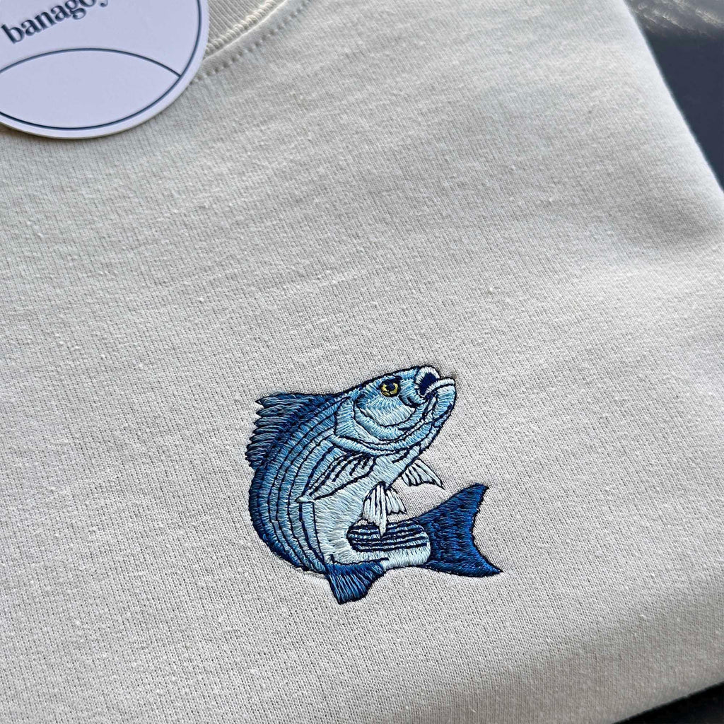 Vintage fishing embroidery design