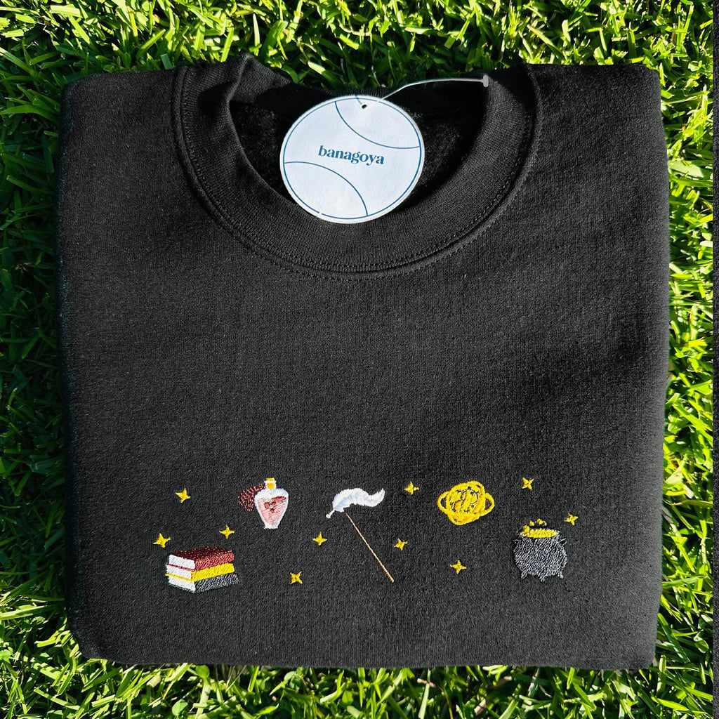 Wizard book embroidery design